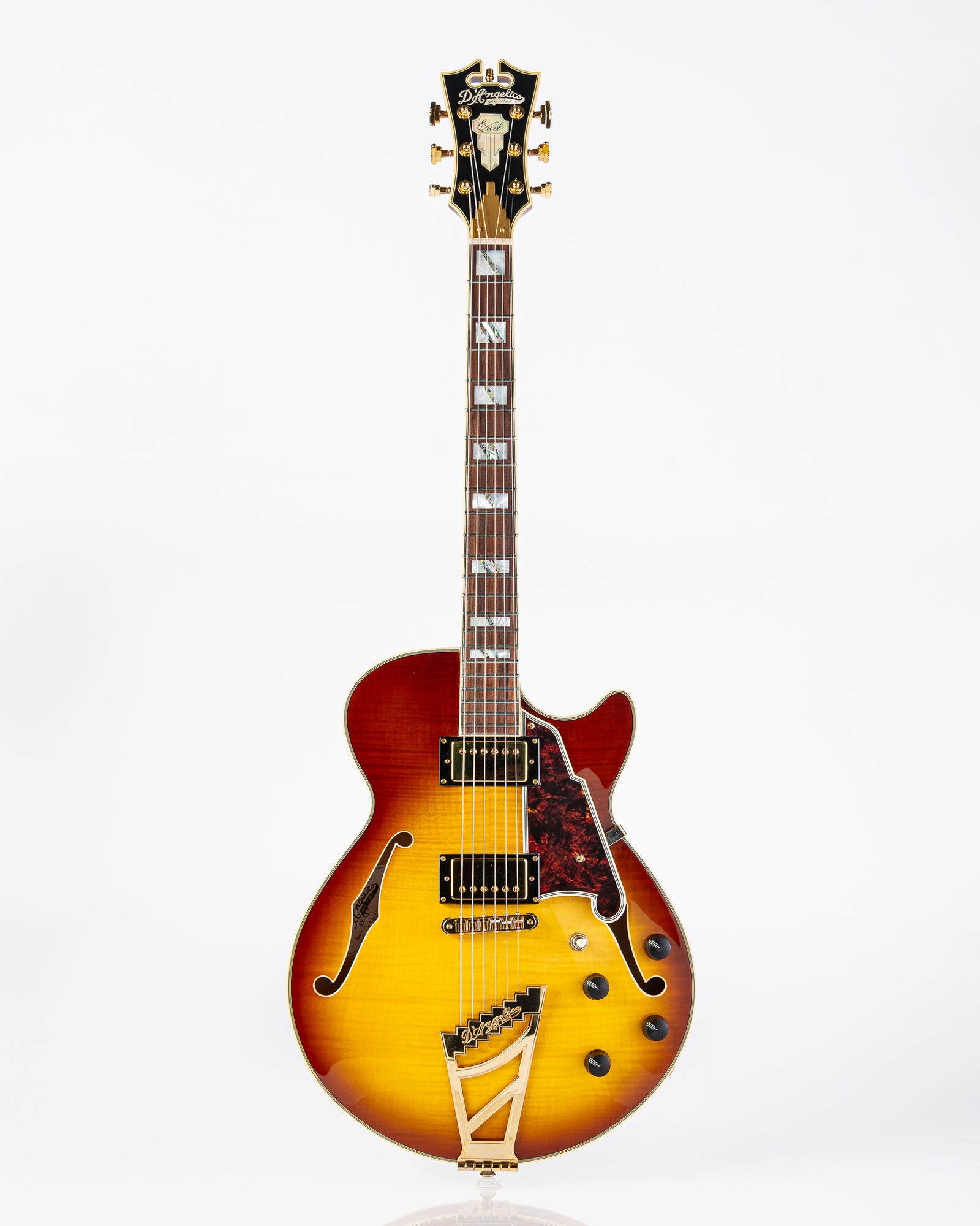 USED D'Angelico Excel SS Semi-Hollow Electric Guitar- Iced Tea w/HSC