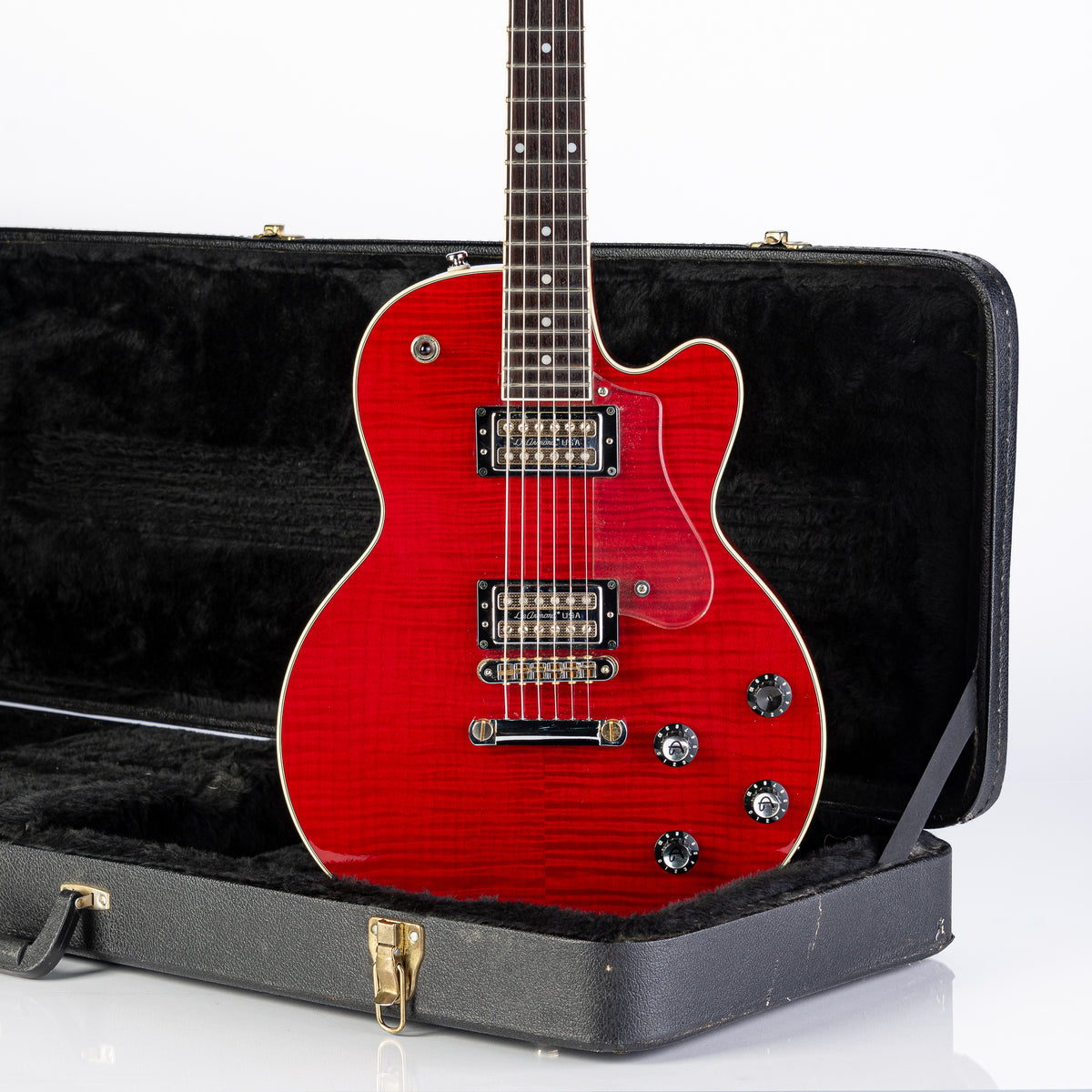 USED DeArmond M-72 Bluesbird Electric Guitar - Red with Original Hardshell Case