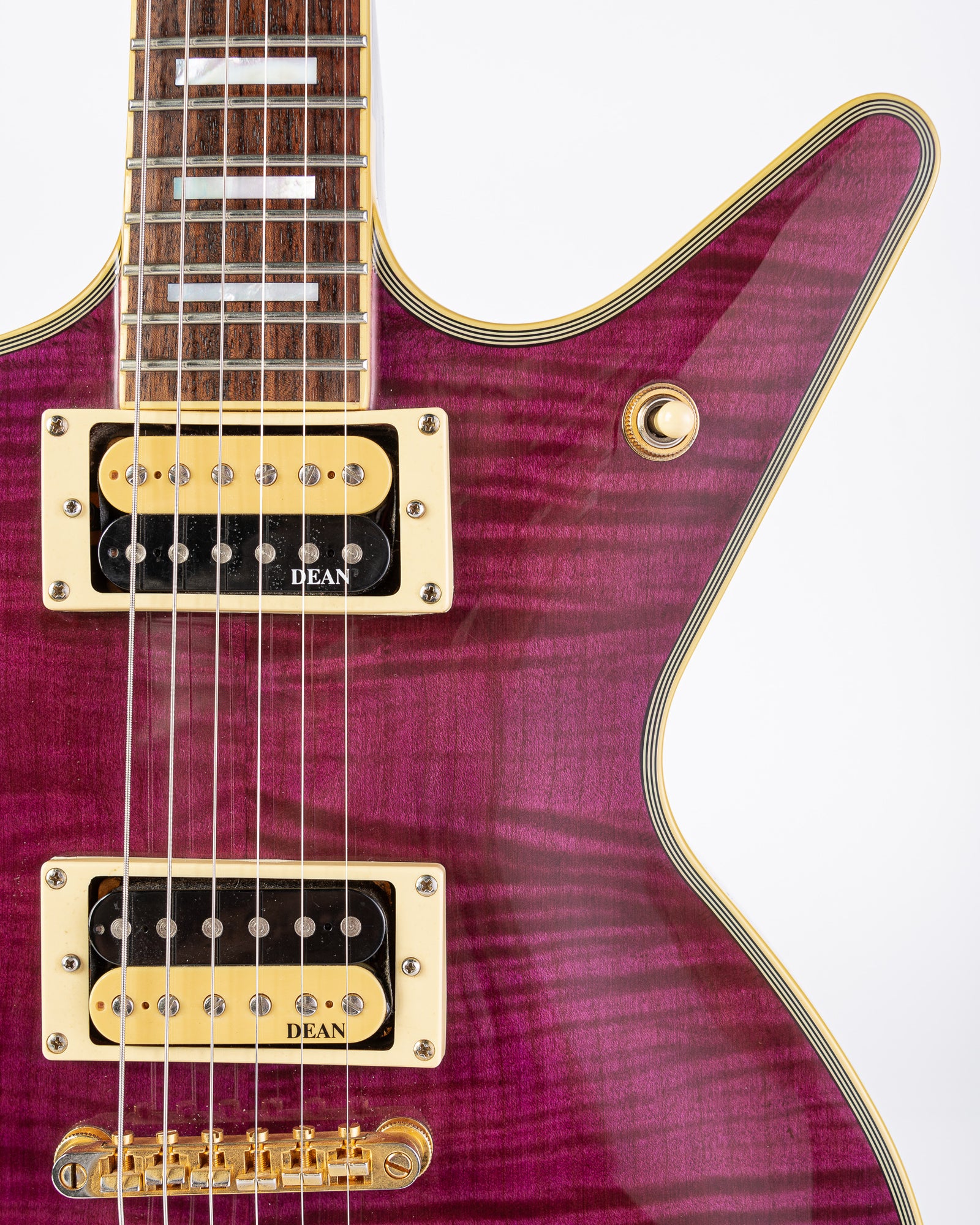 USED Dean Cadillac Select Electric Guitar- Transparent Purple Flame with Gig Bag