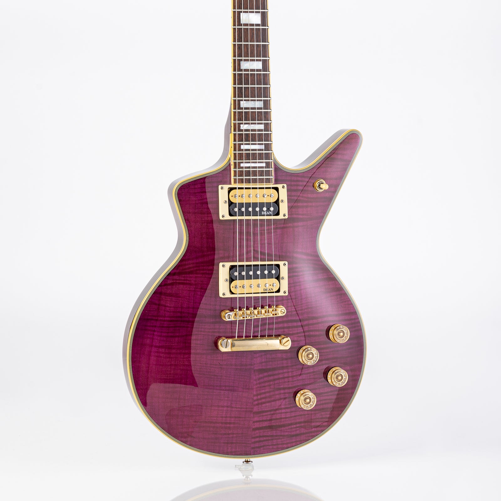 USED Dean Cadillac Select Electric Guitar- Transparent Purple Flame with Gig Bag