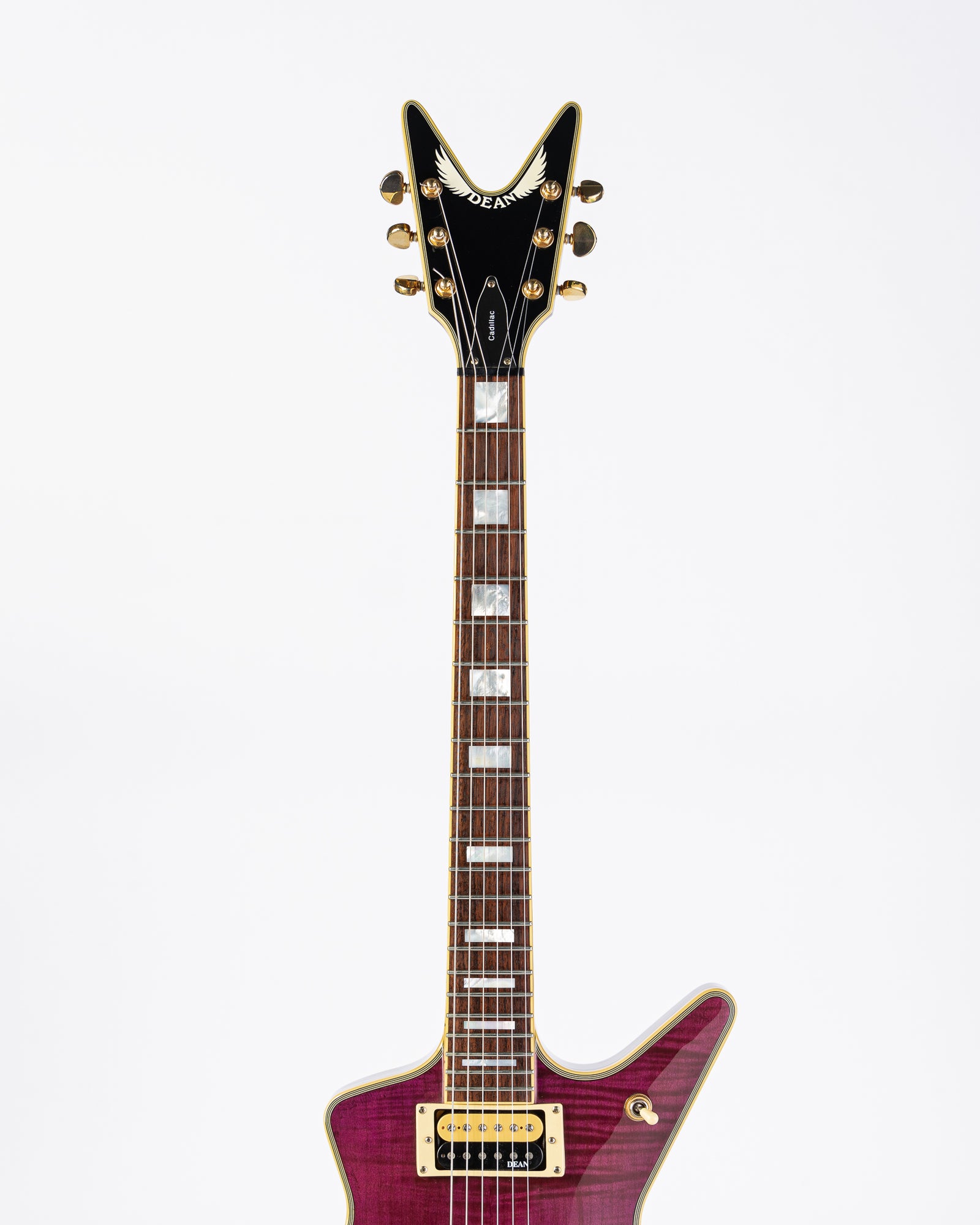USED Dean Cadillac Select Electric Guitar- Transparent Purple Flame with Gig Bag
