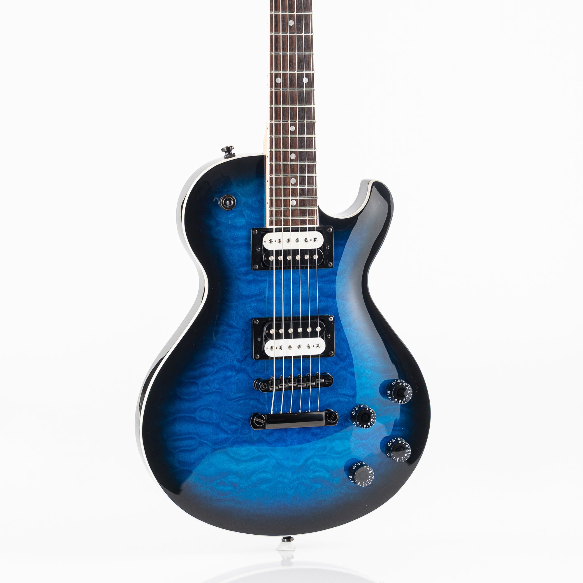 USED Dean Thoroughbred X Quilt Maple Electric Guitar - Translucent Blue Burst