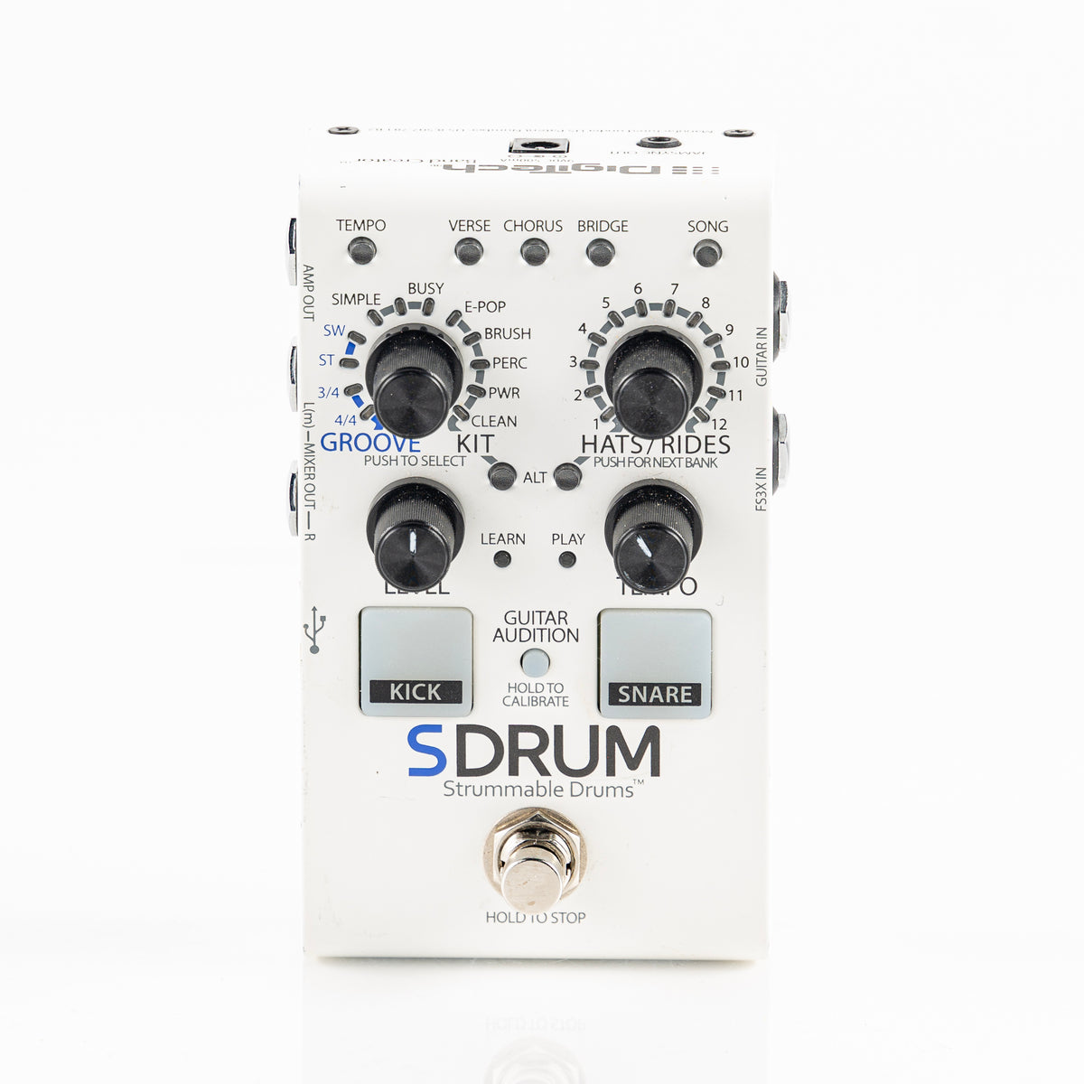 USED Digitech SDrum Strummable Drums Auto-Drummer Guitar Pedal