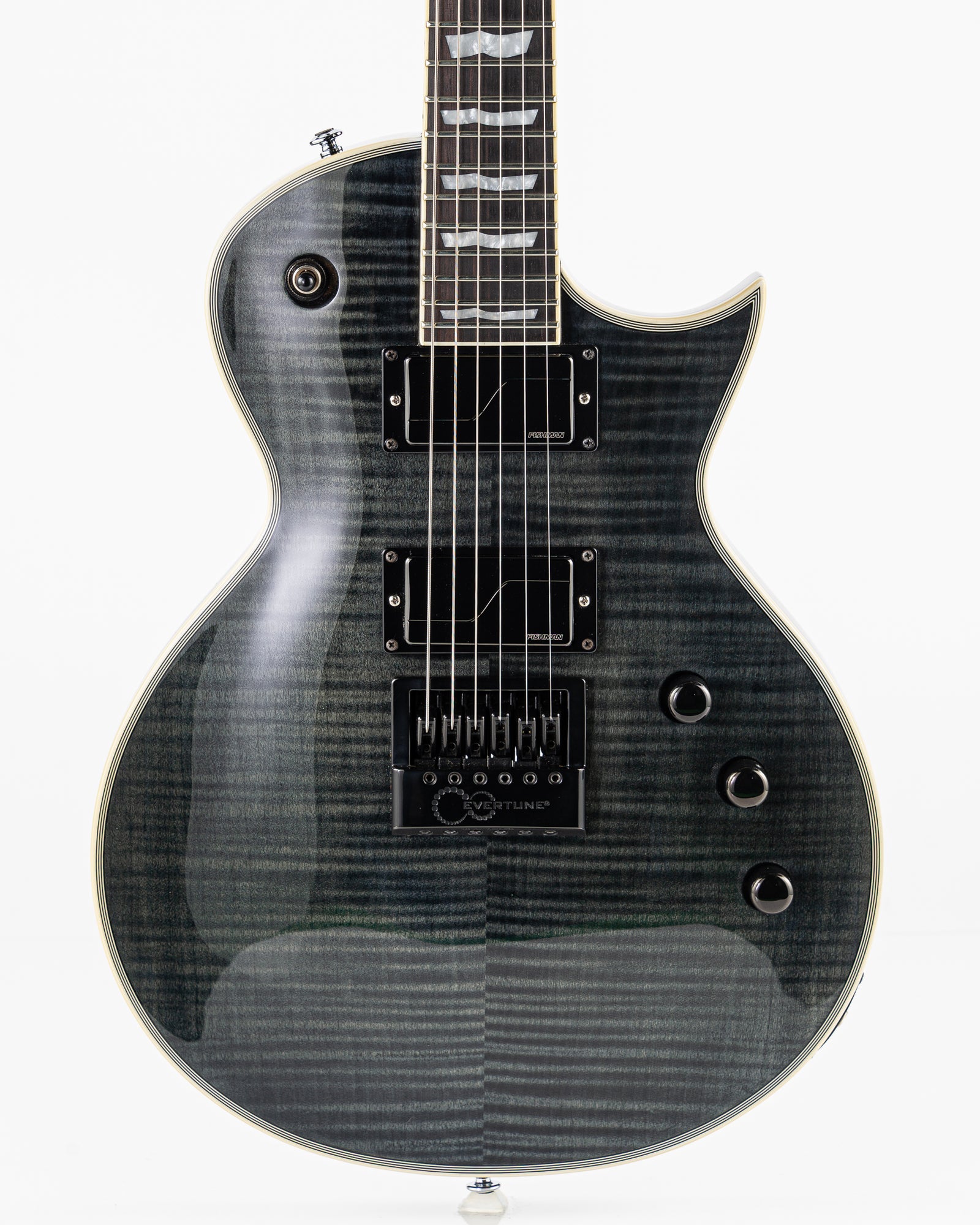 USED 2019 ESP LTD Deluxe EC-1000ET FM Electric Guitar - See Thru Black