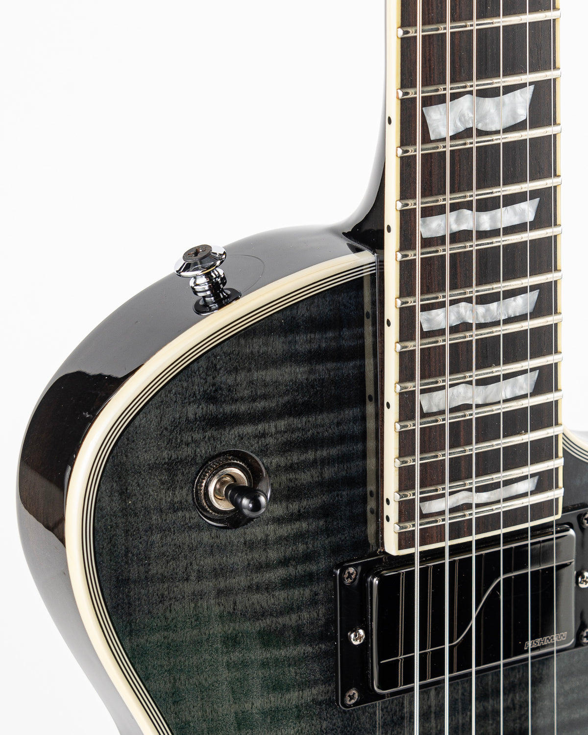 USED 2019 ESP LTD Deluxe EC-1000ET FM Electric Guitar - See Thru Black