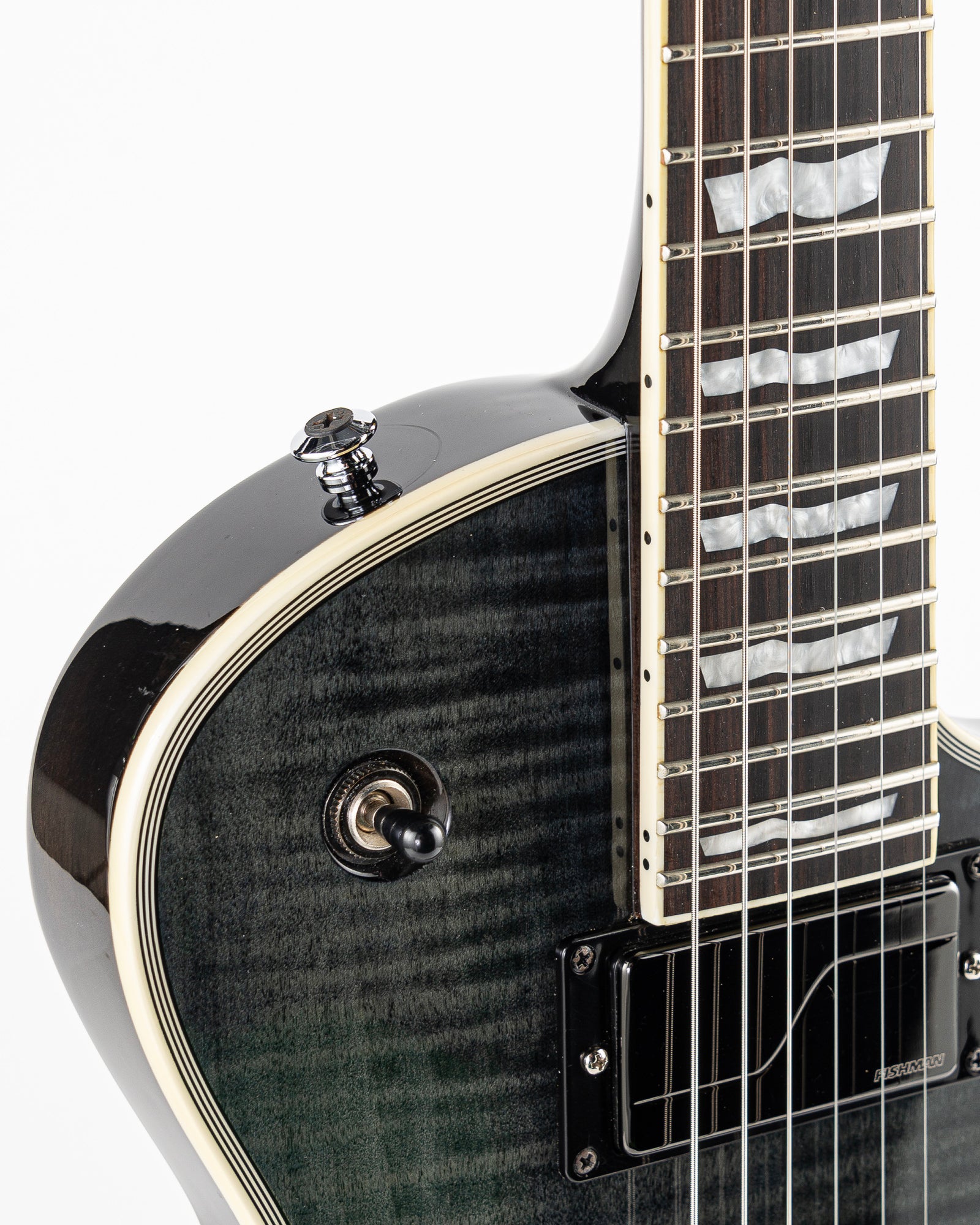 USED 2019 ESP LTD Deluxe EC-1000ET FM Electric Guitar - See Thru Black