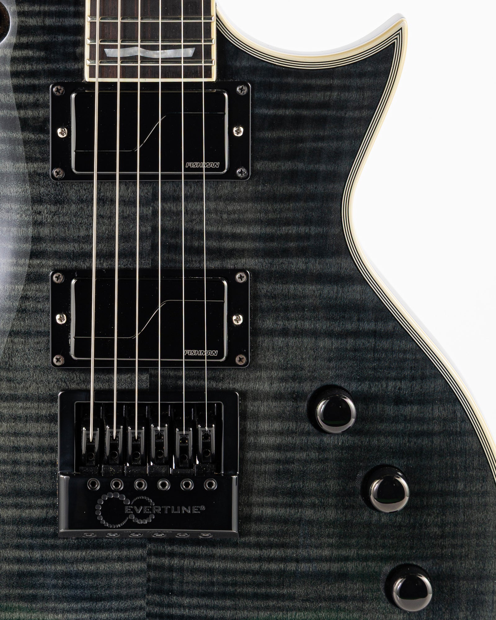 USED 2019 ESP LTD Deluxe EC-1000ET FM Electric Guitar - See Thru Black