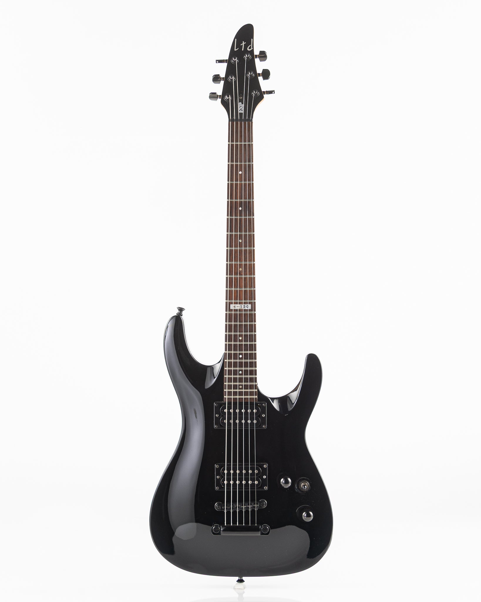 USED 2002 ESP LTD H-100 Electric Guitar - Gloss Black - Rock City