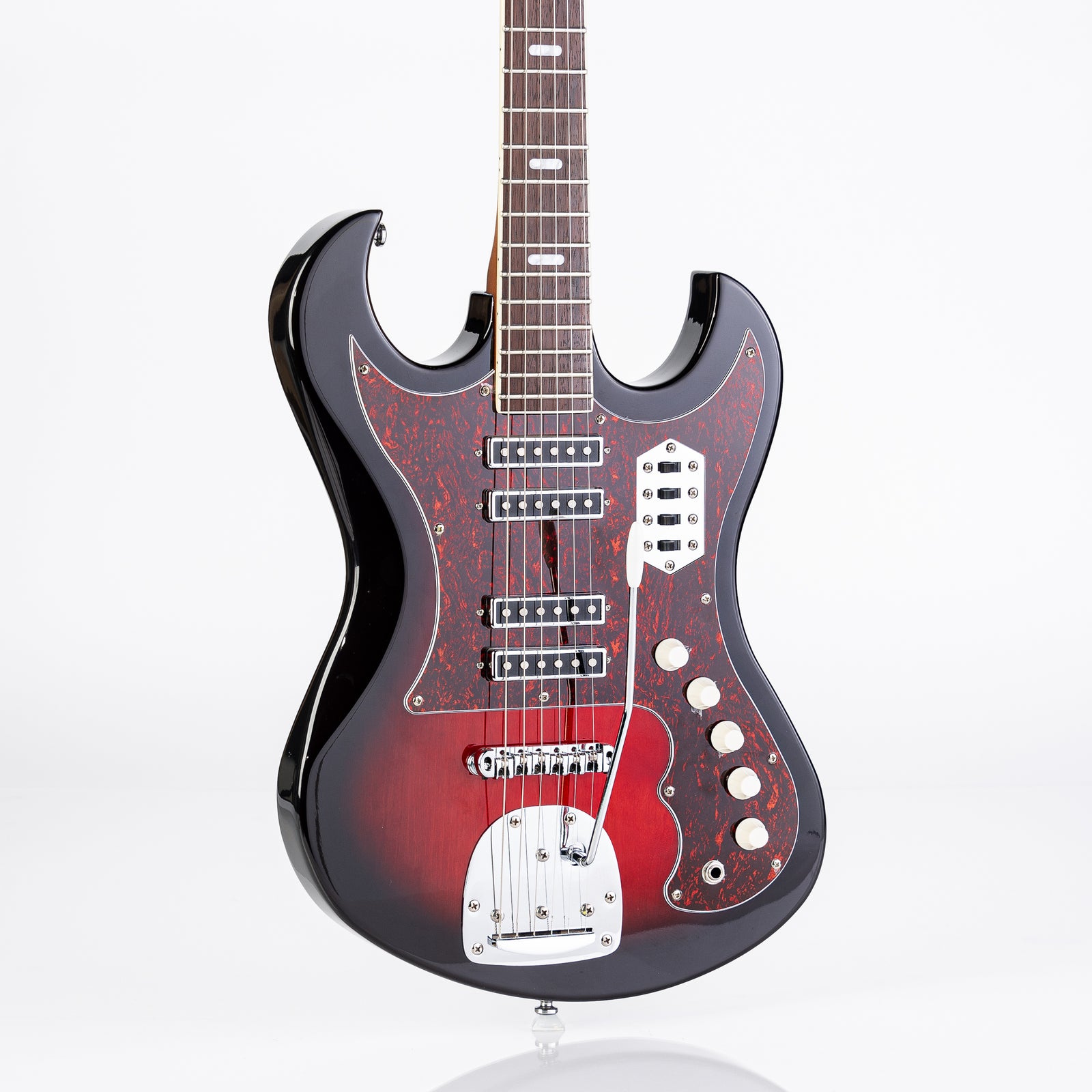 USED Eastwood SD-40 Hound Dog Electric Guitar- Redburst