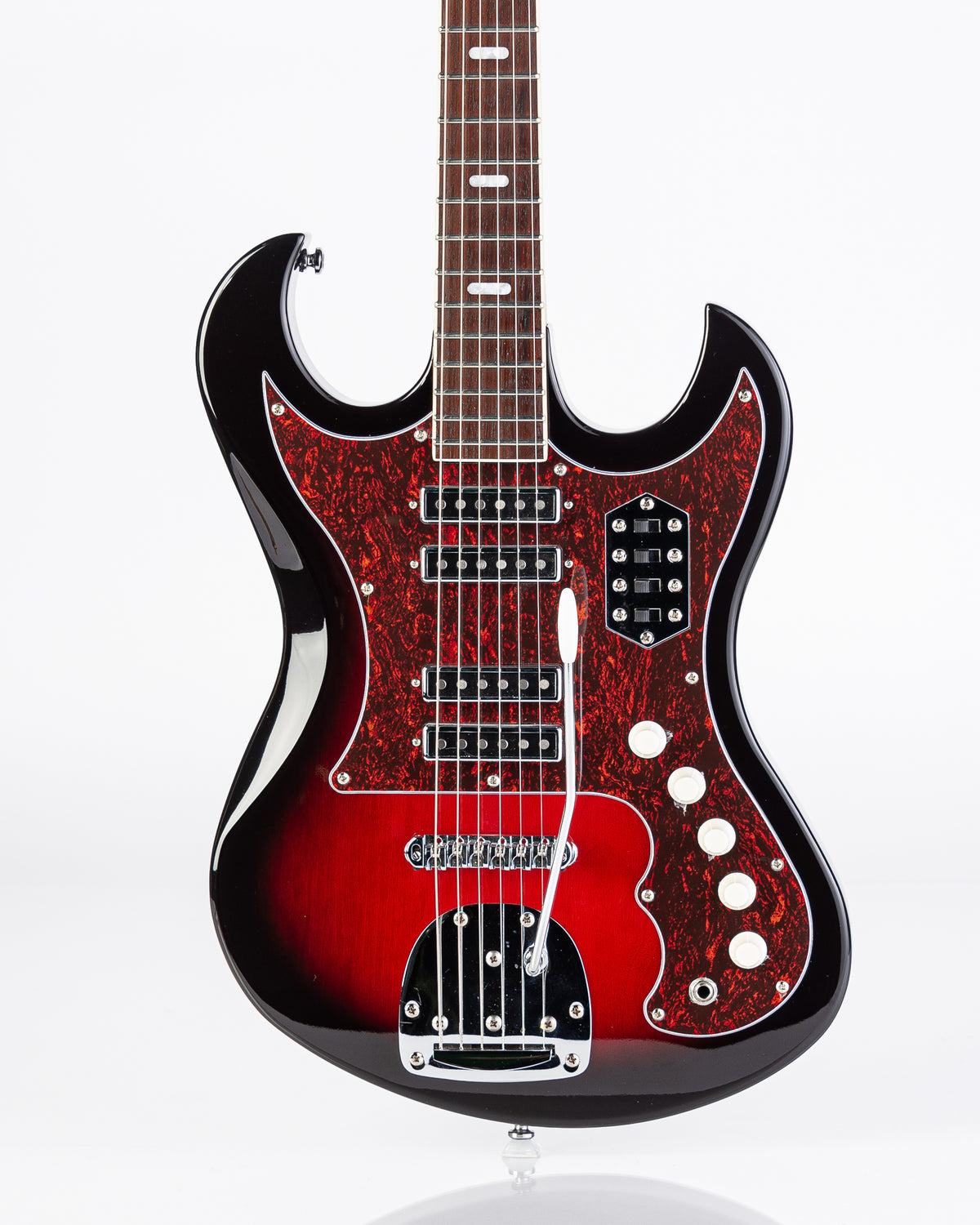 USED Eastwood SD-40 Hound Dog Electric Guitar- Redburst
