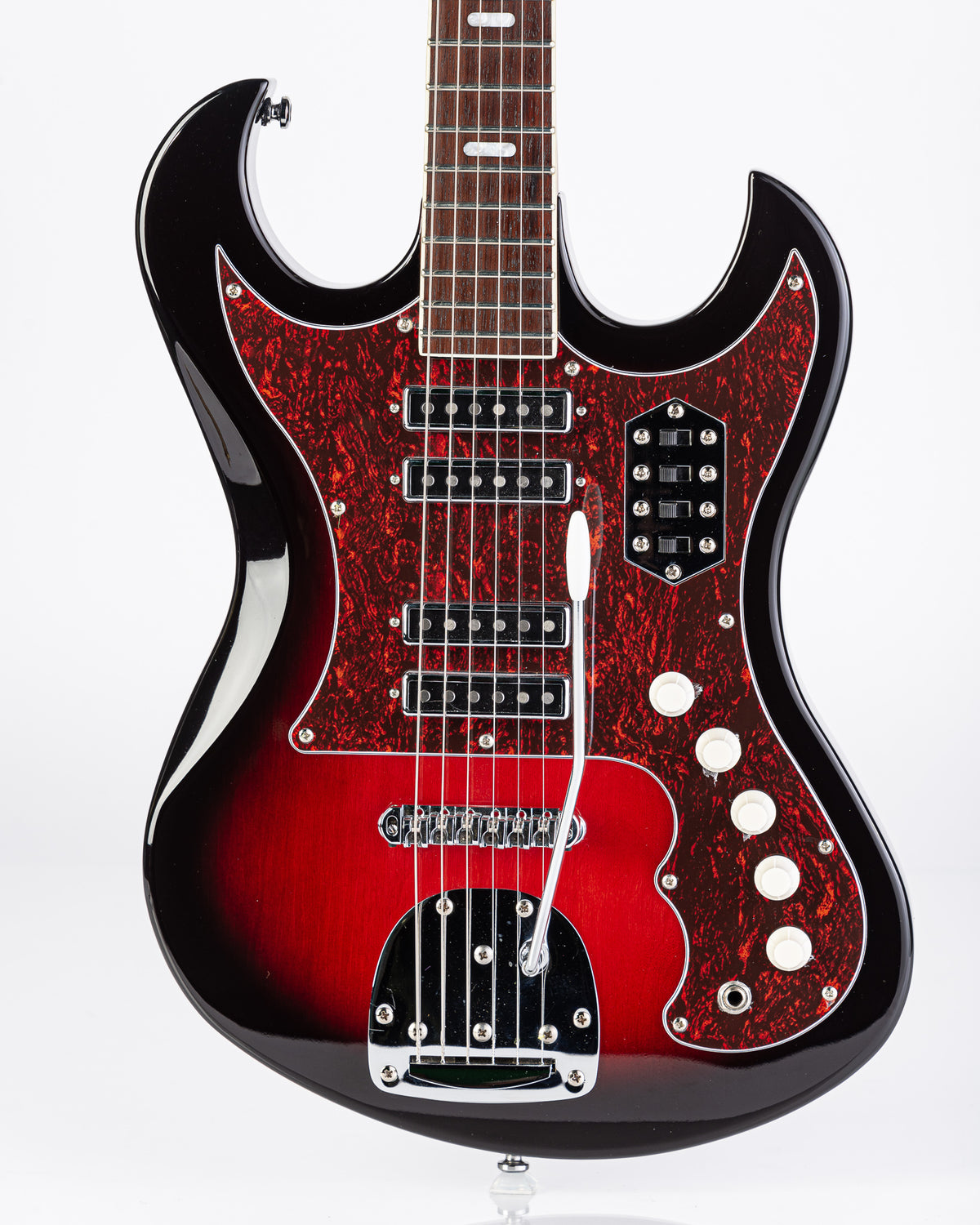 USED Eastwood SD-40 Hound Dog Electric Guitar- Redburst