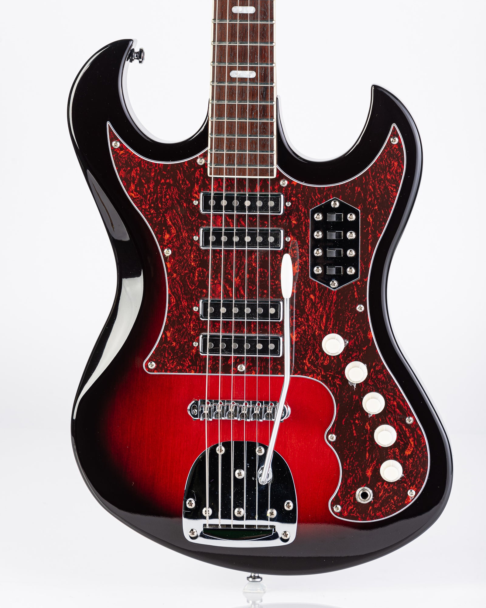 USED Eastwood SD-40 Hound Dog Electric Guitar- Redburst