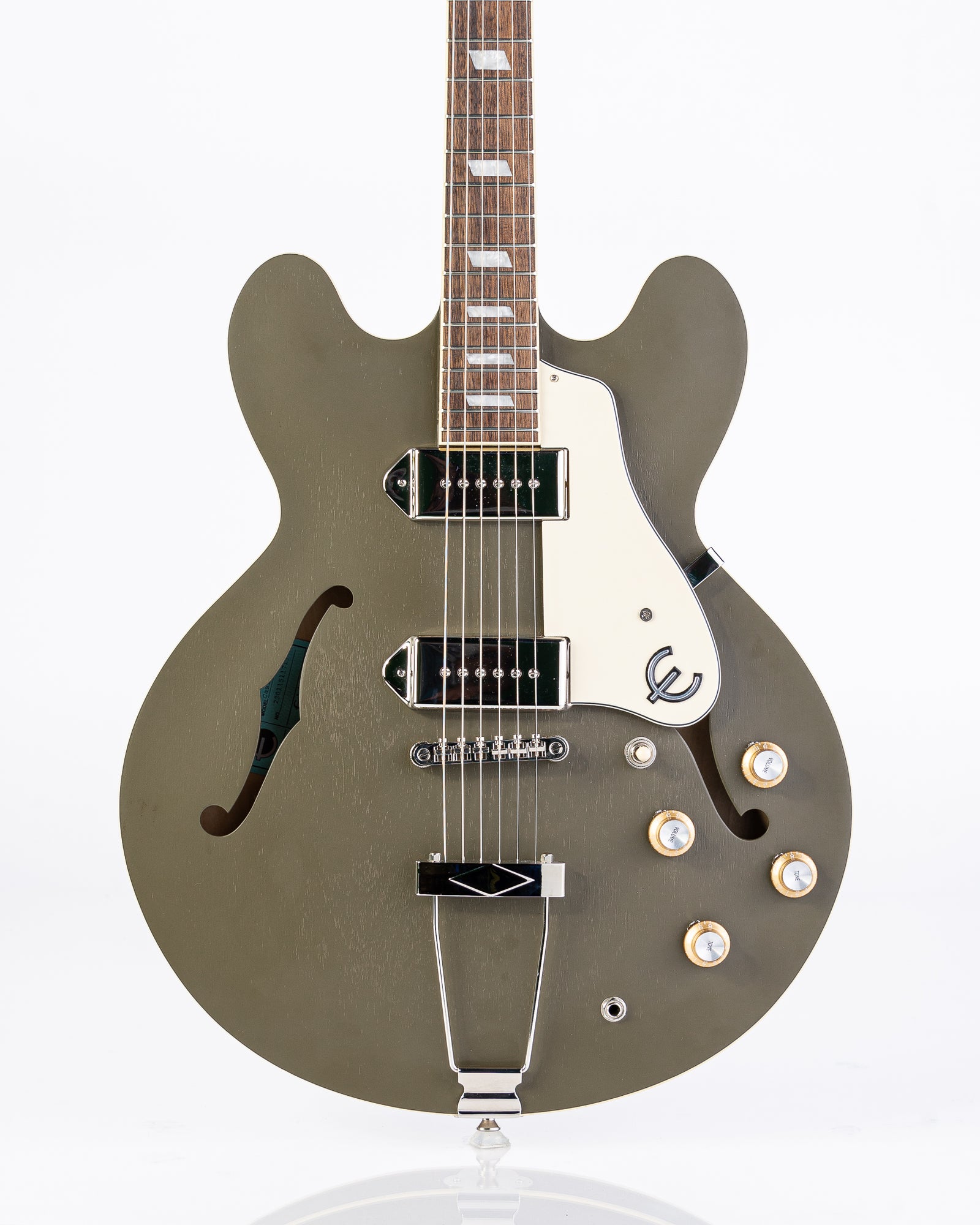 USED Epiphone Casino Electric Guitar - Worn Olive Drab w/bag