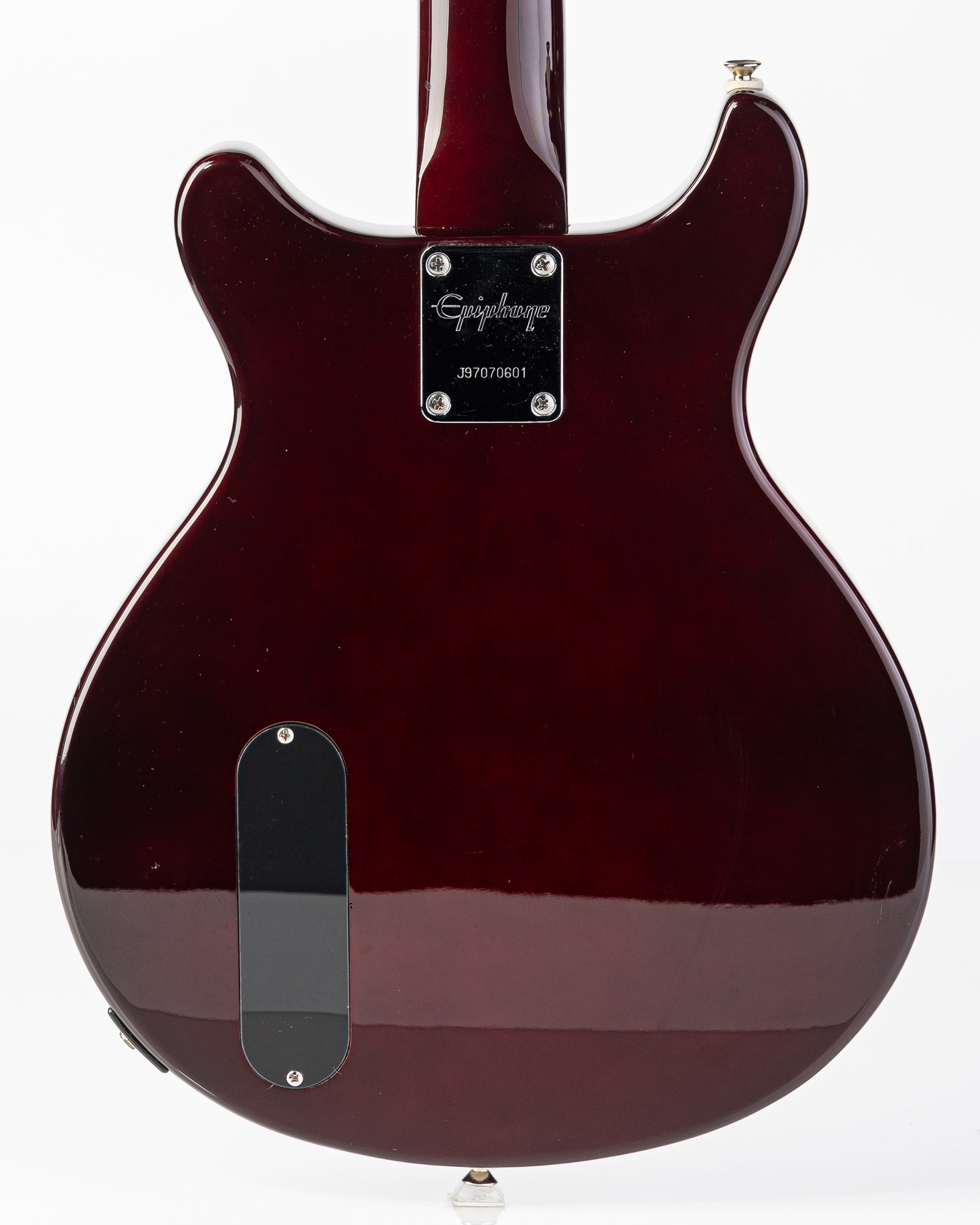 USED 1997 Epiphone Les Paul Double-cut Junior MIJ Electric Guitar - Red