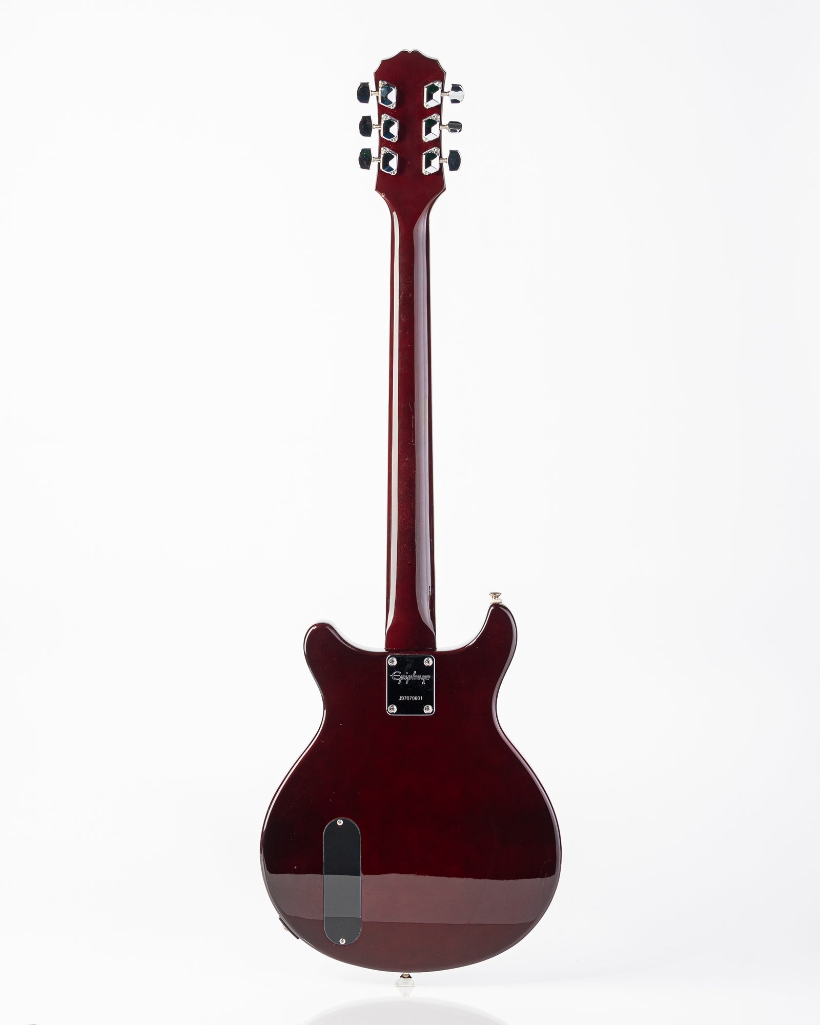 USED 1997 Epiphone Les Paul Double-cut Junior MIJ Electric Guitar - Red