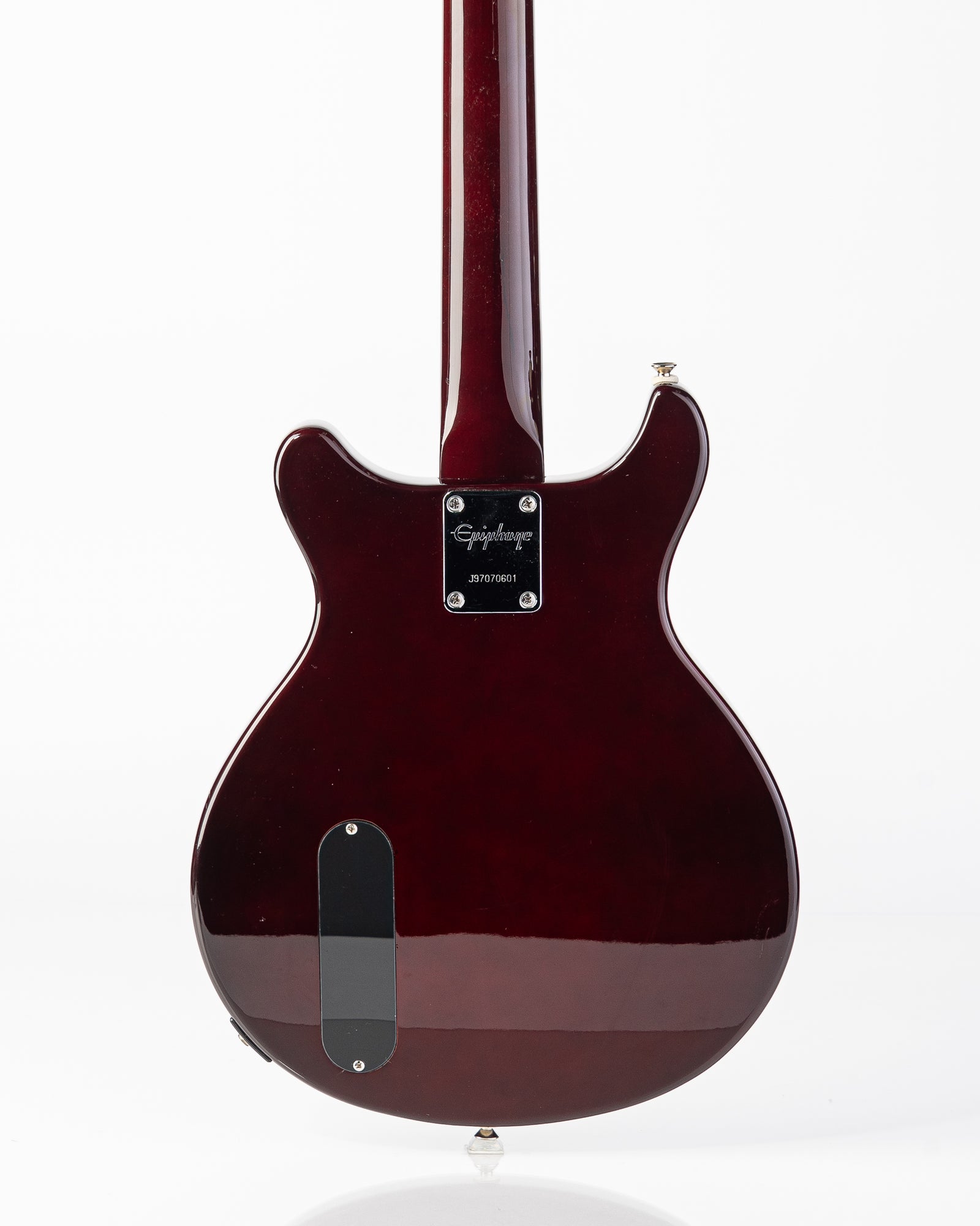 USED 1997 Epiphone Les Paul Double-cut Junior MIJ Electric Guitar - Red