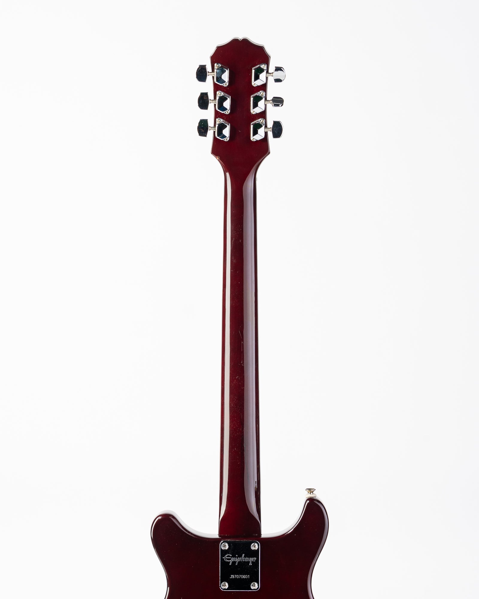 USED 1997 Epiphone Les Paul Double-cut Junior MIJ Electric Guitar - Red