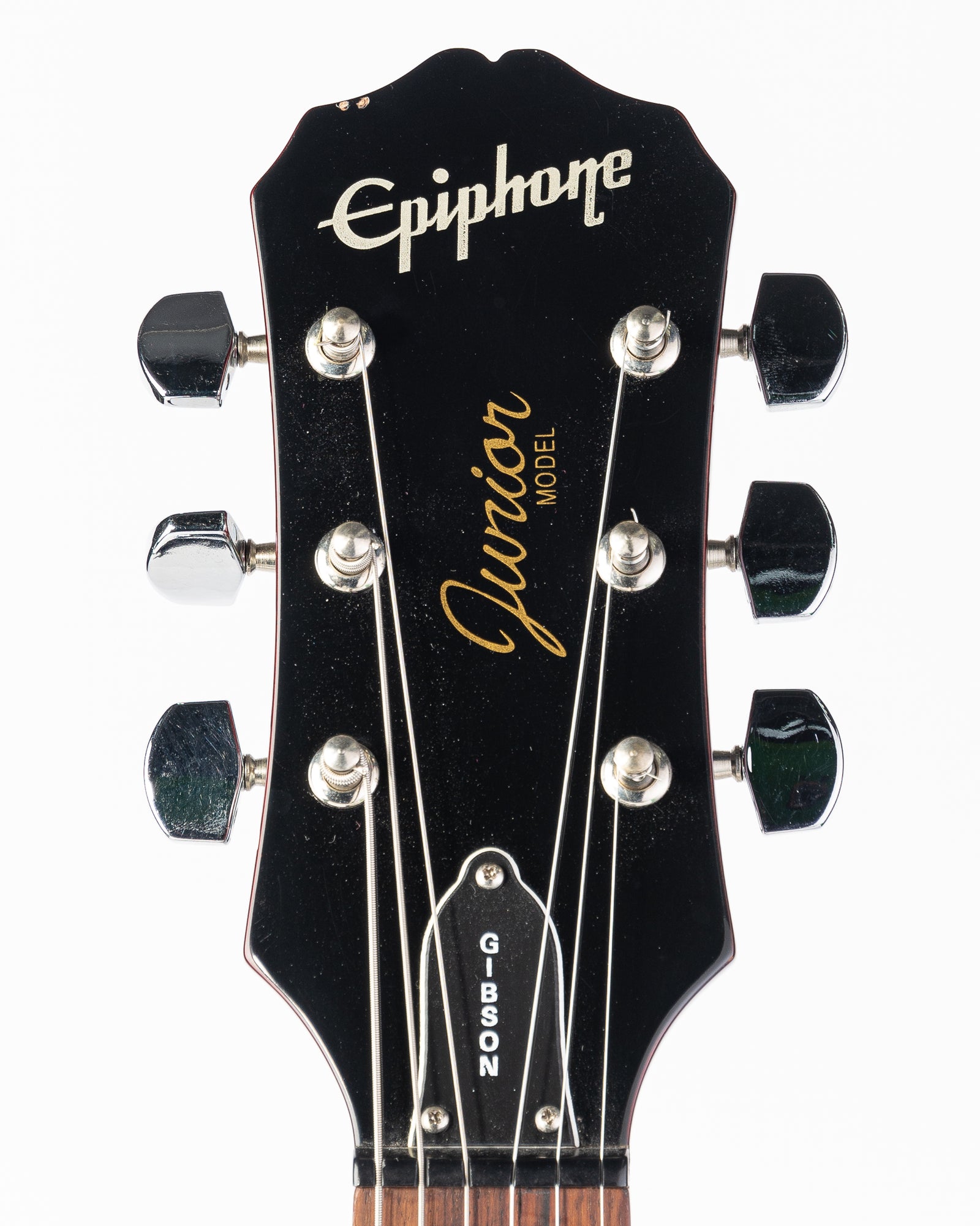 USED 1997 Epiphone Les Paul Double-cut Junior MIJ Electric Guitar - Red