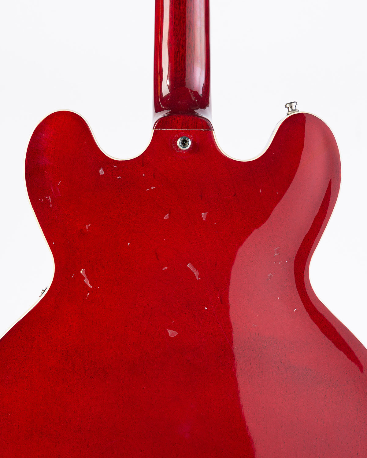 USED Epiphone Rivoli Reissue Semi-Hollow Electric Bass 1996- Transparent Cherry Red with HSC