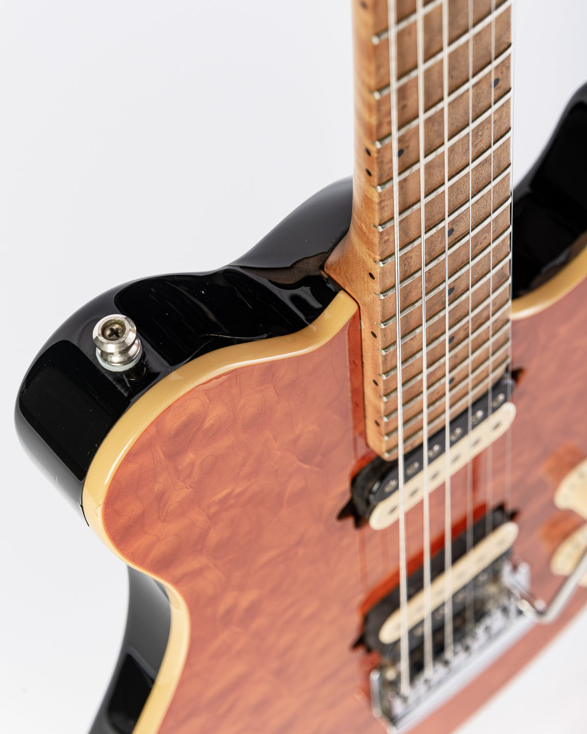 USED Ernie Ball Music Man Axis Super Sport Electric Guitar - Translucent Orange w/OHSC