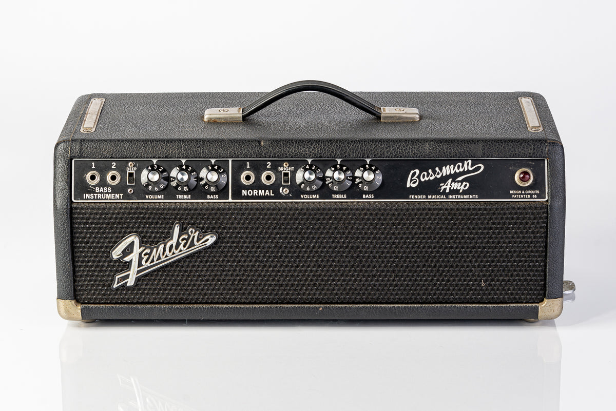 USED Fender 1967 Bassman 50W Black Panel Guitar Amp Head