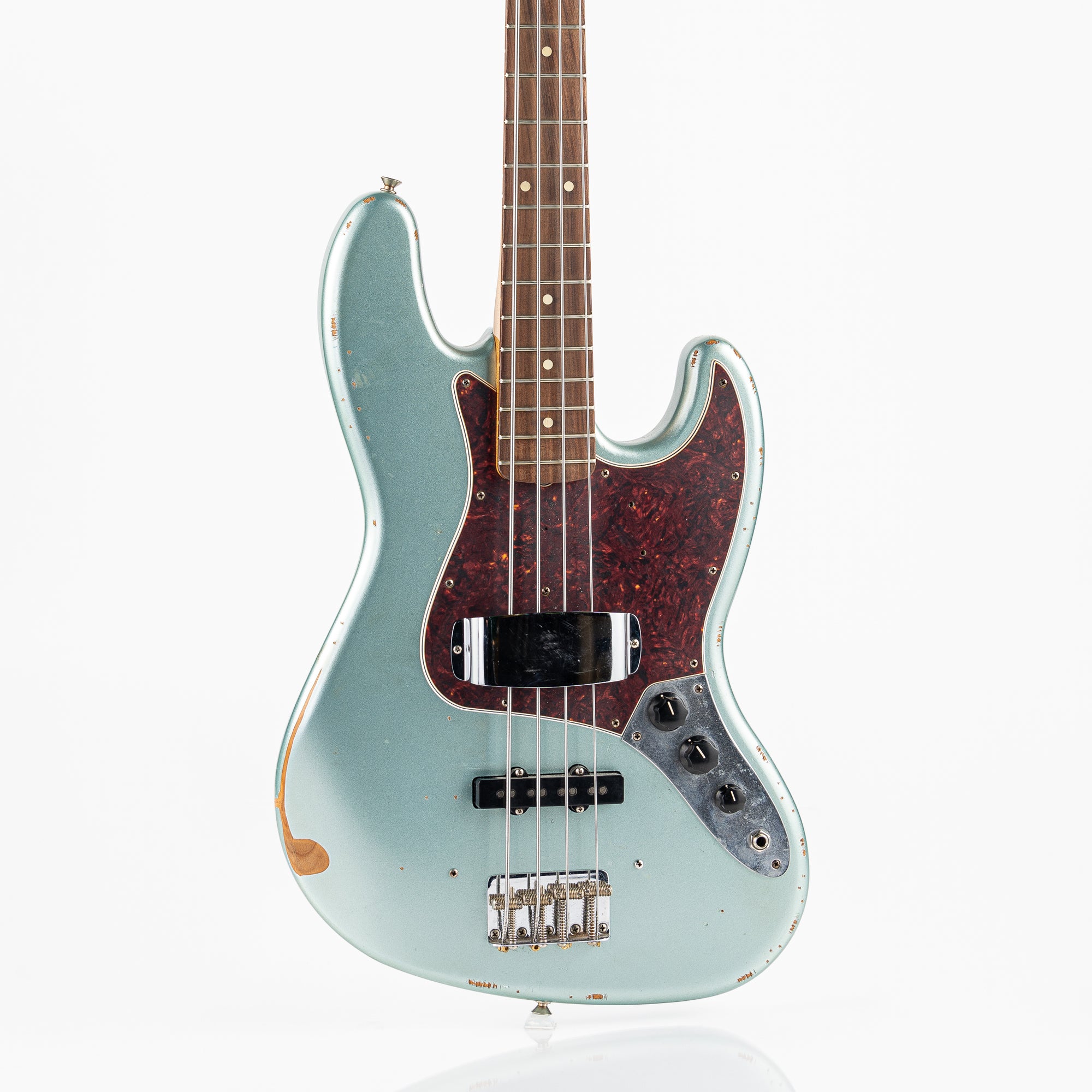 USED Fender 60th Anniversary Road Worn '60s Jazz Bass - Firemist Silver with Hardshell Case