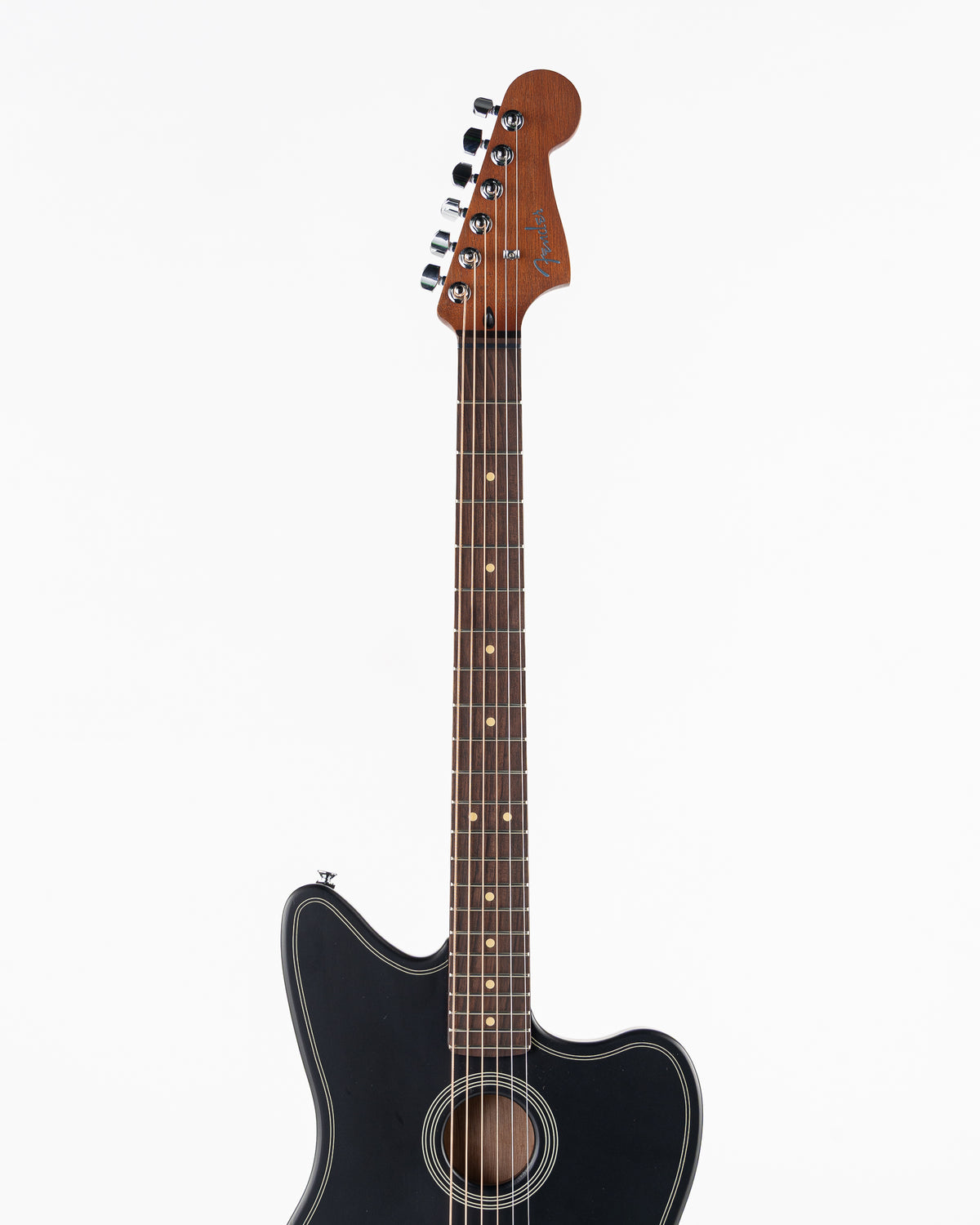 USED Fender Acoustasonic Standard Jazzmaster Acoustic Electric Guitar - Matte Black