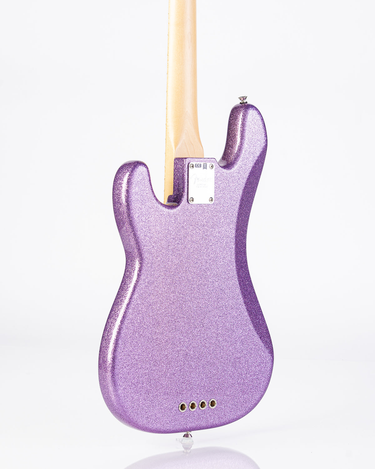 USED Fender Adam Clayton Signature Precision Bass Guitar- Purple Sparkle with Houndstooth HSC