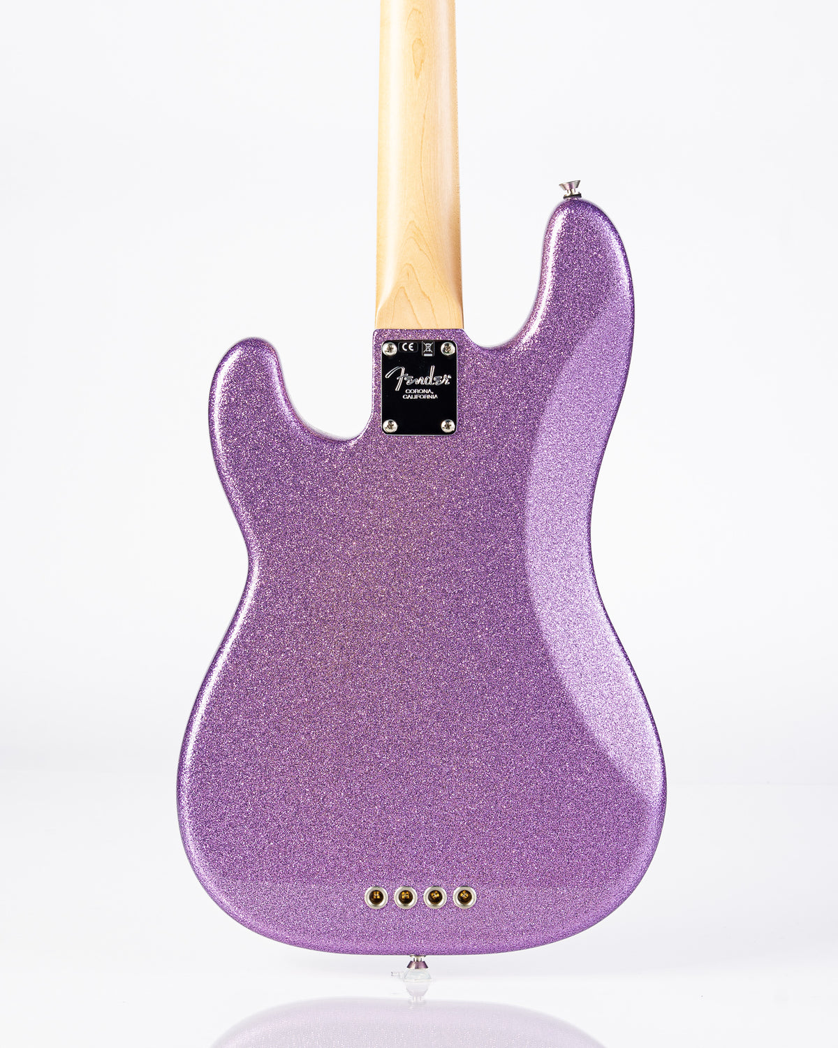 USED Fender Adam Clayton Signature Precision Bass Guitar- Purple Sparkle with Houndstooth HSC
