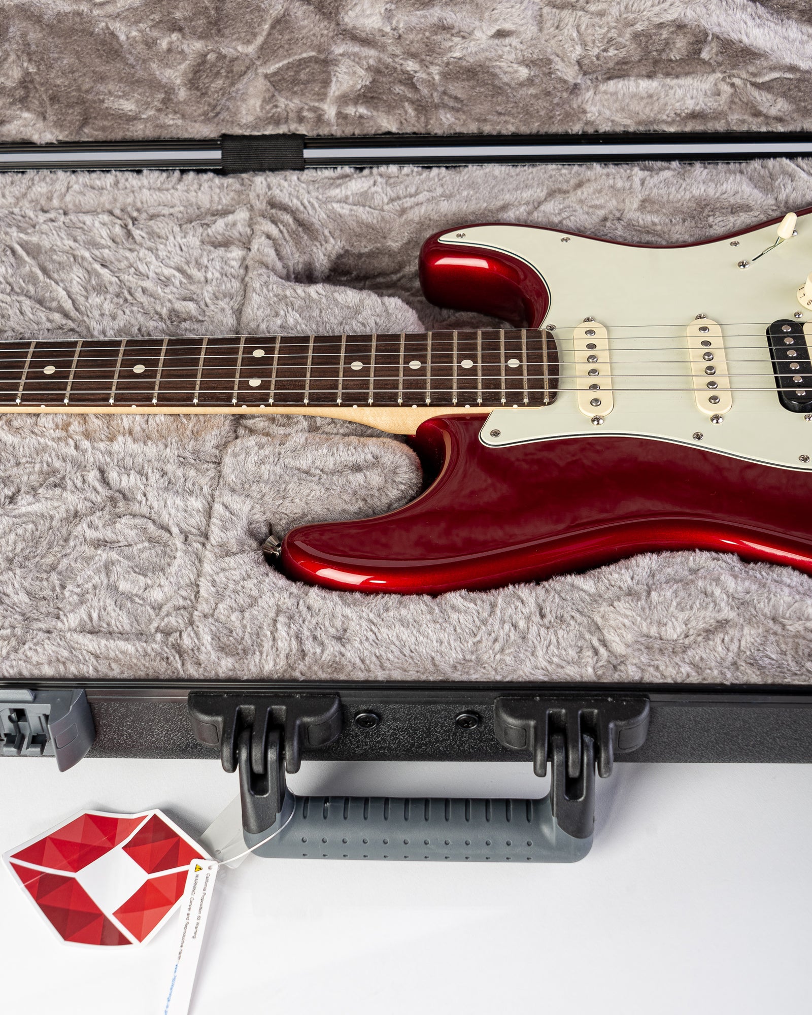 USED Fender American Professional Stratocaster Shawbucker Electric Guitar- Candy Apple Red w/OHSC