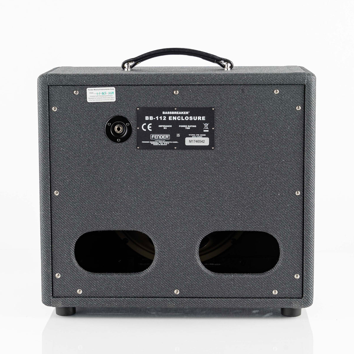 USED Fender BB-112 Bassbreaker 70 Watt Extension Cabinet with Amp Cover