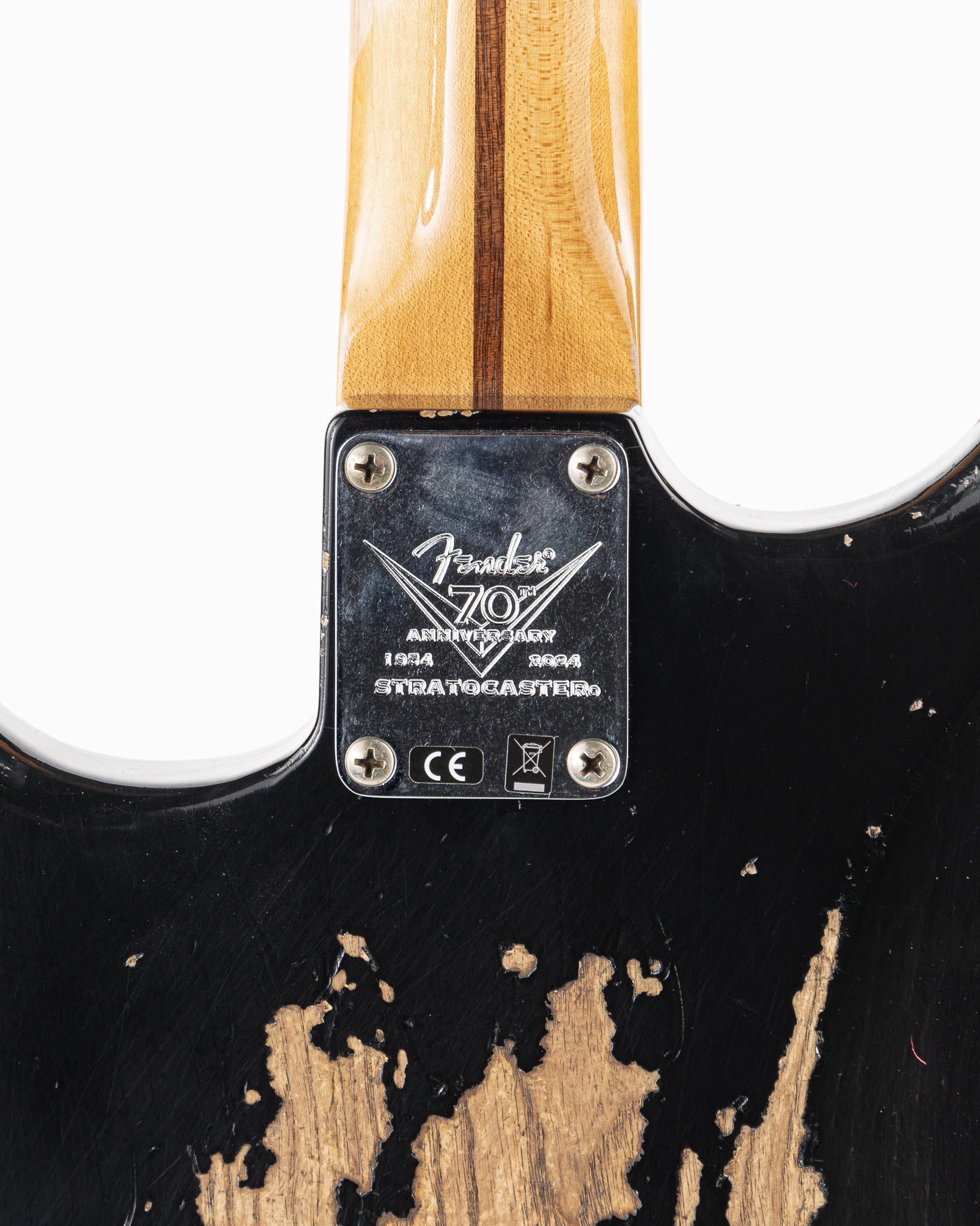 USED 2024 Fender Custom Shop Limited 70th Anniversary '54 Stratocaster Electric Guitar - Heavy Relic Aged Black