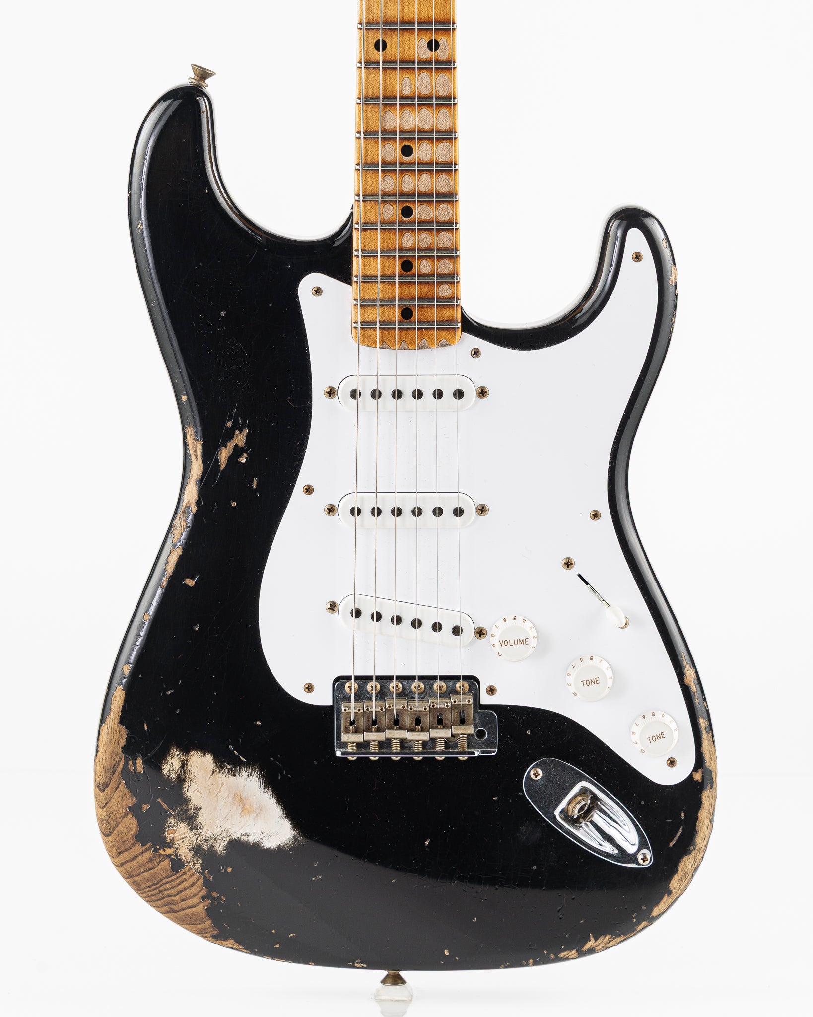 USED 2024 Fender Custom Shop Limited 70th Anniversary '54 Stratocaster Electric Guitar - Heavy Relic Aged Black