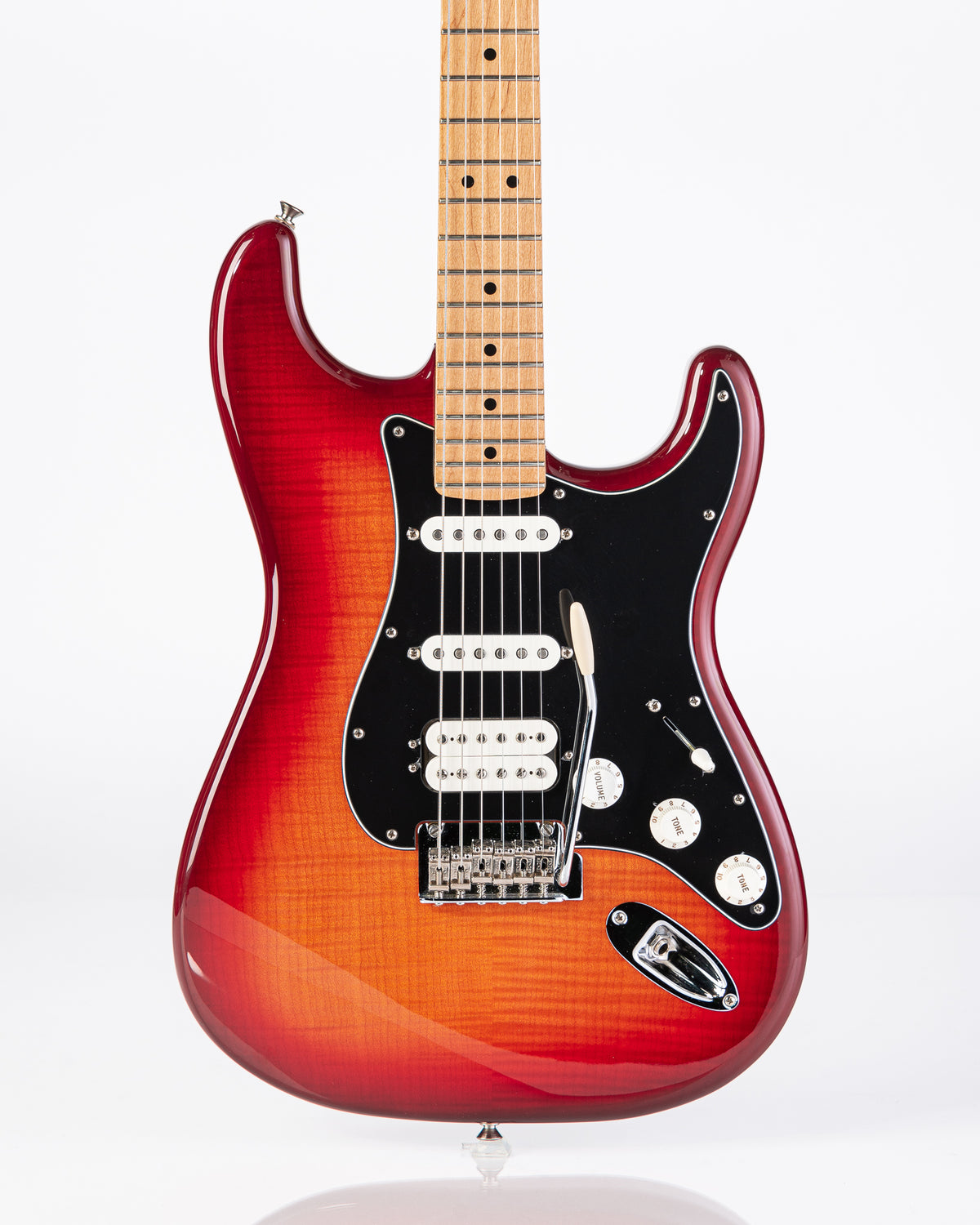 USED Fender Player HSS Plus Top Electric Guitar- Flame Maple Burst with Lightweight Case