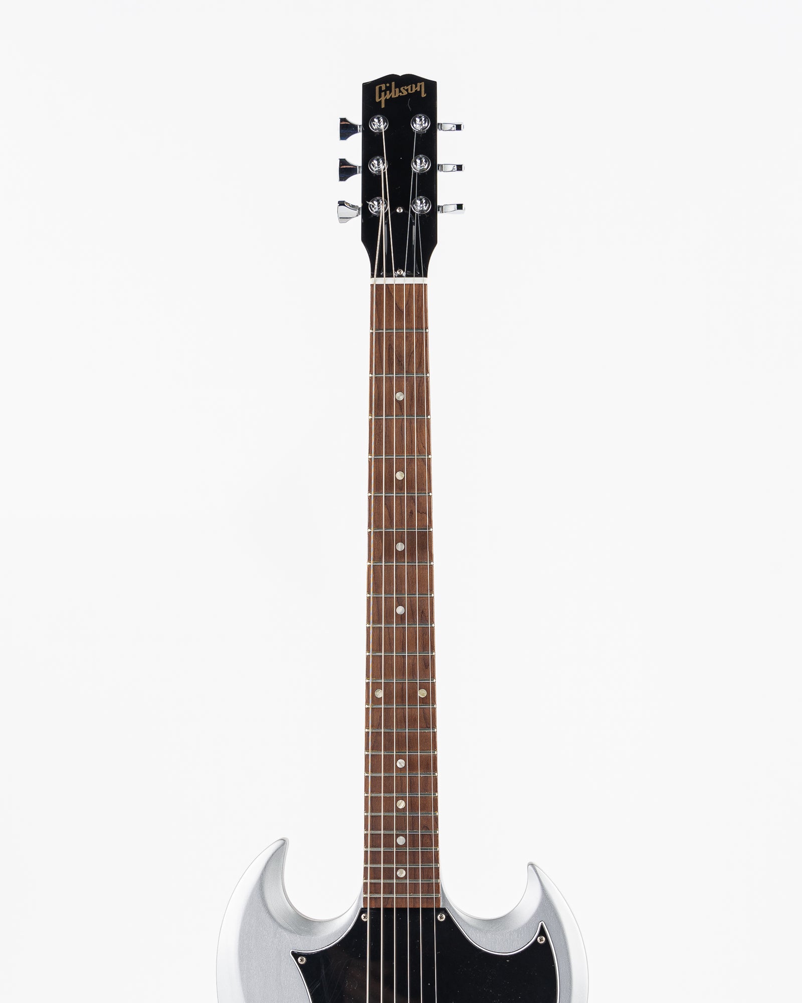 USED Gibson Melody Maker SG Electric Guitar - Satin Silver Nitro with Gig Bag