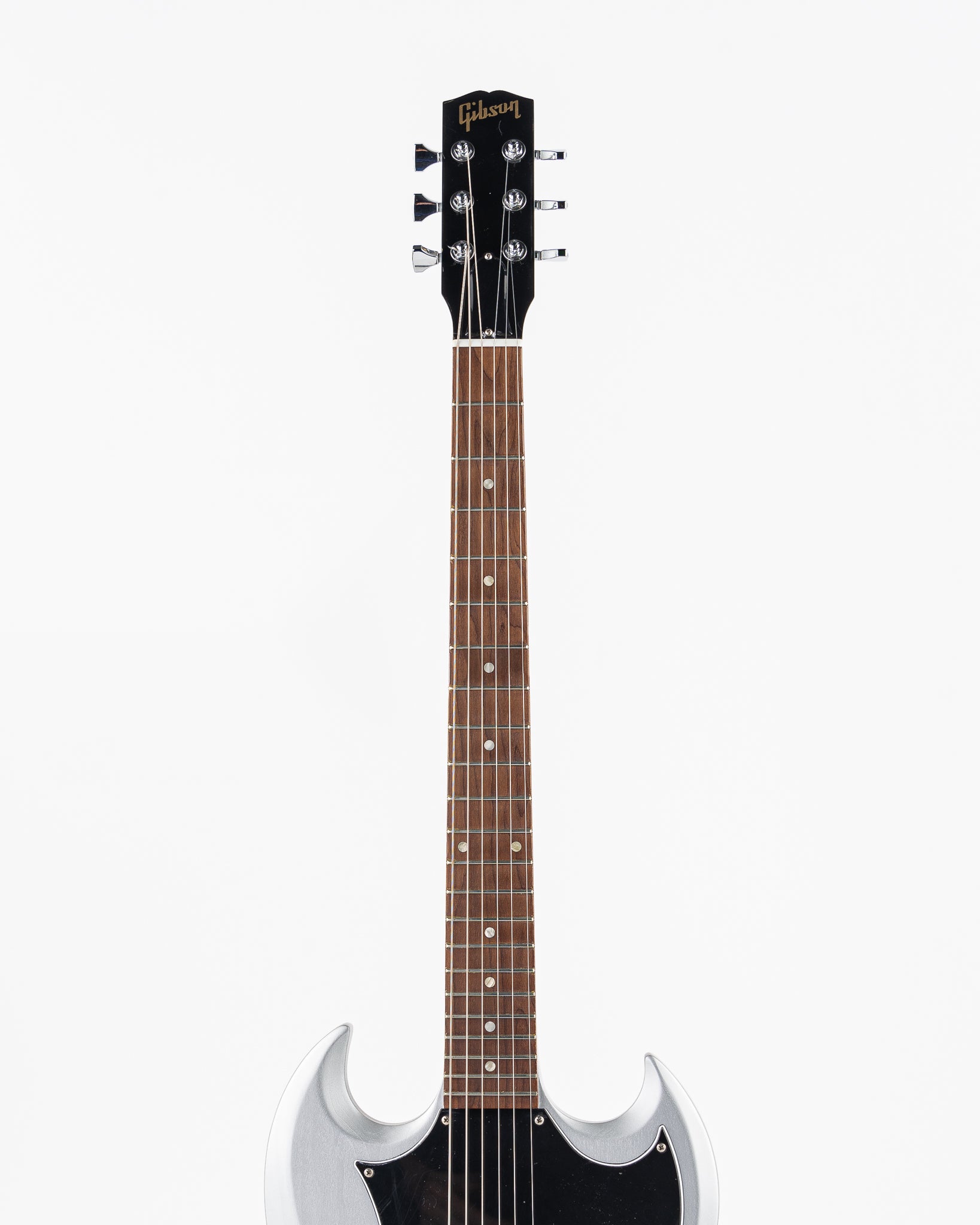USED Gibson Melody Maker SG Electric Guitar - Satin Silver Nitro with Gig Bag