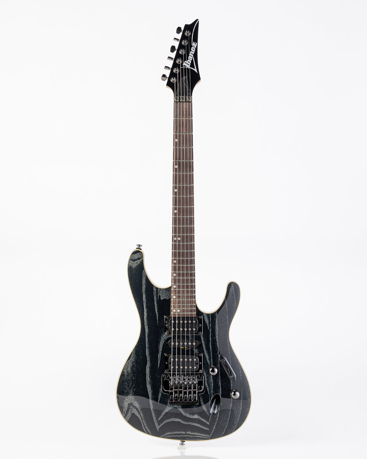 USED Ibanez S570AH S Series HSH Electric Guitar- Silver Wave Black with Hardshell Case