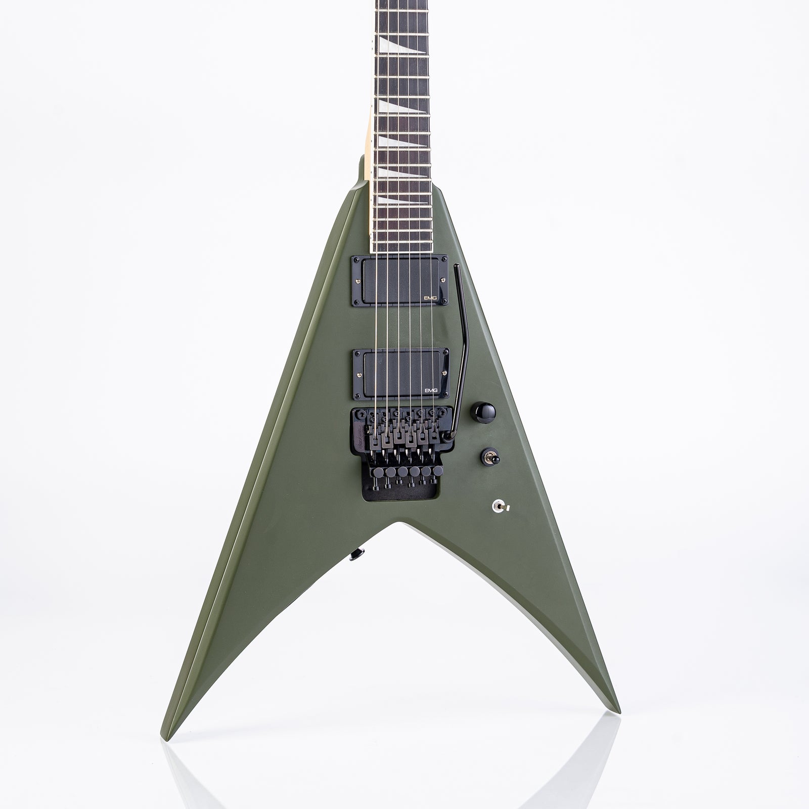 USED Jackson JS32 King V Matte Army Drab w/Kerry King EMG Pickups