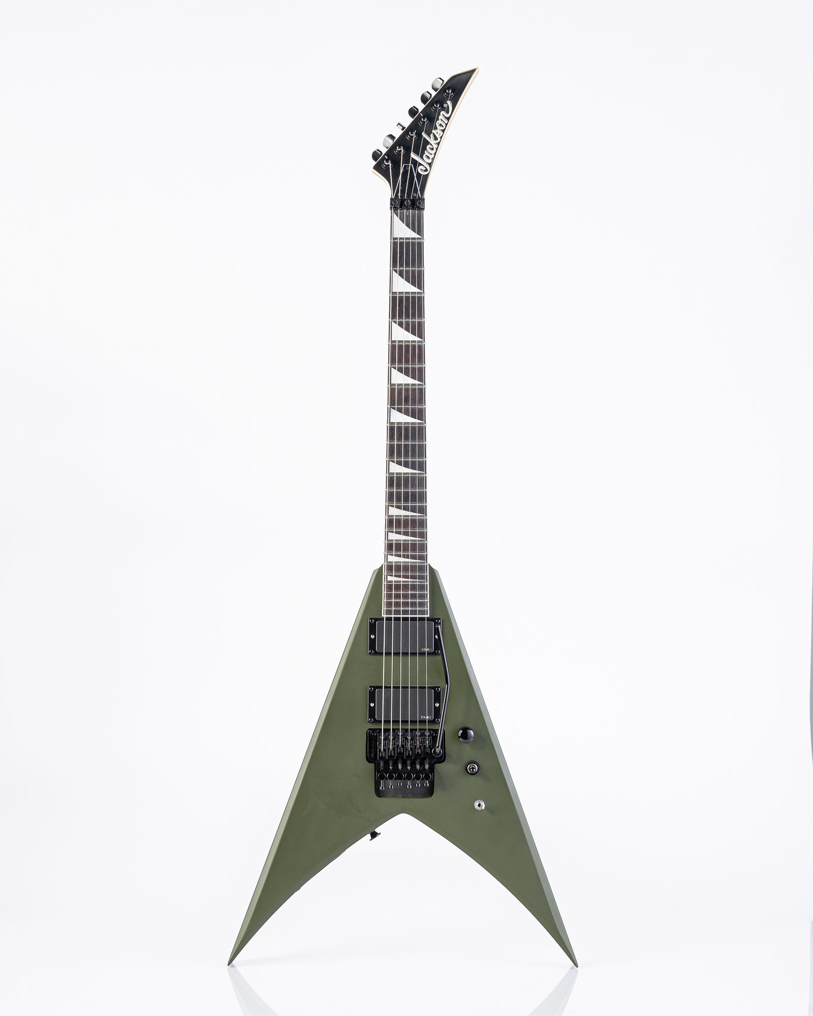USED Jackson JS32 King V Matte Army Drab w/Kerry King EMG Pickups