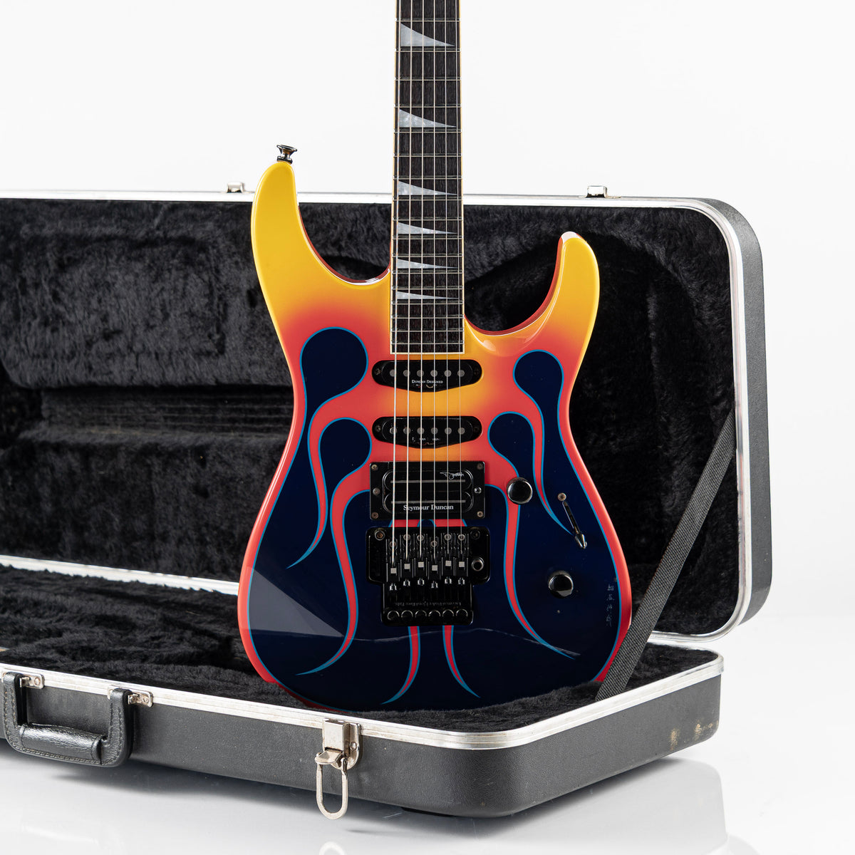 USED 1997 Jackson Pro Series DK2 Dinky MIJ Electric Guitar - Hot Rod Flames with Original Hardshell Case