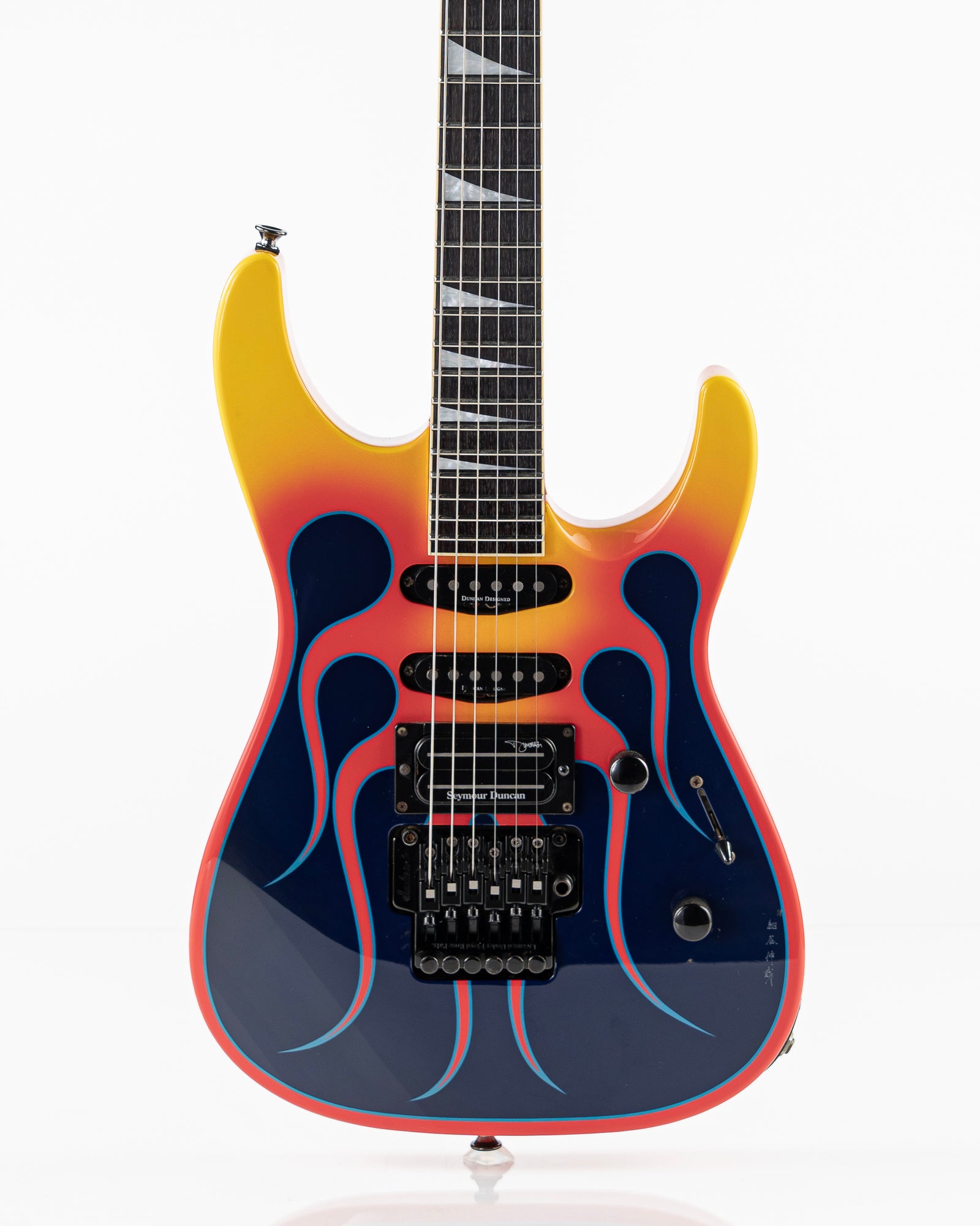 USED 1997 Jackson Pro Series DK2 Dinky MIJ Electric Guitar - Hot Rod Flames with Original Hardshell Case
