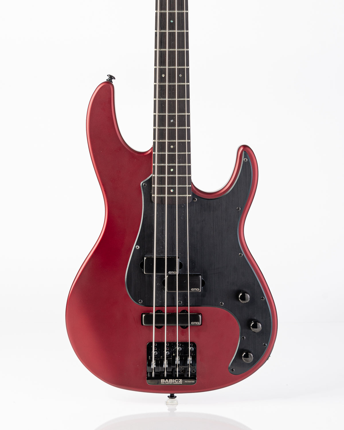USED ESP LTD AP-4 Bass Guitar - Candy Apple Red Satin