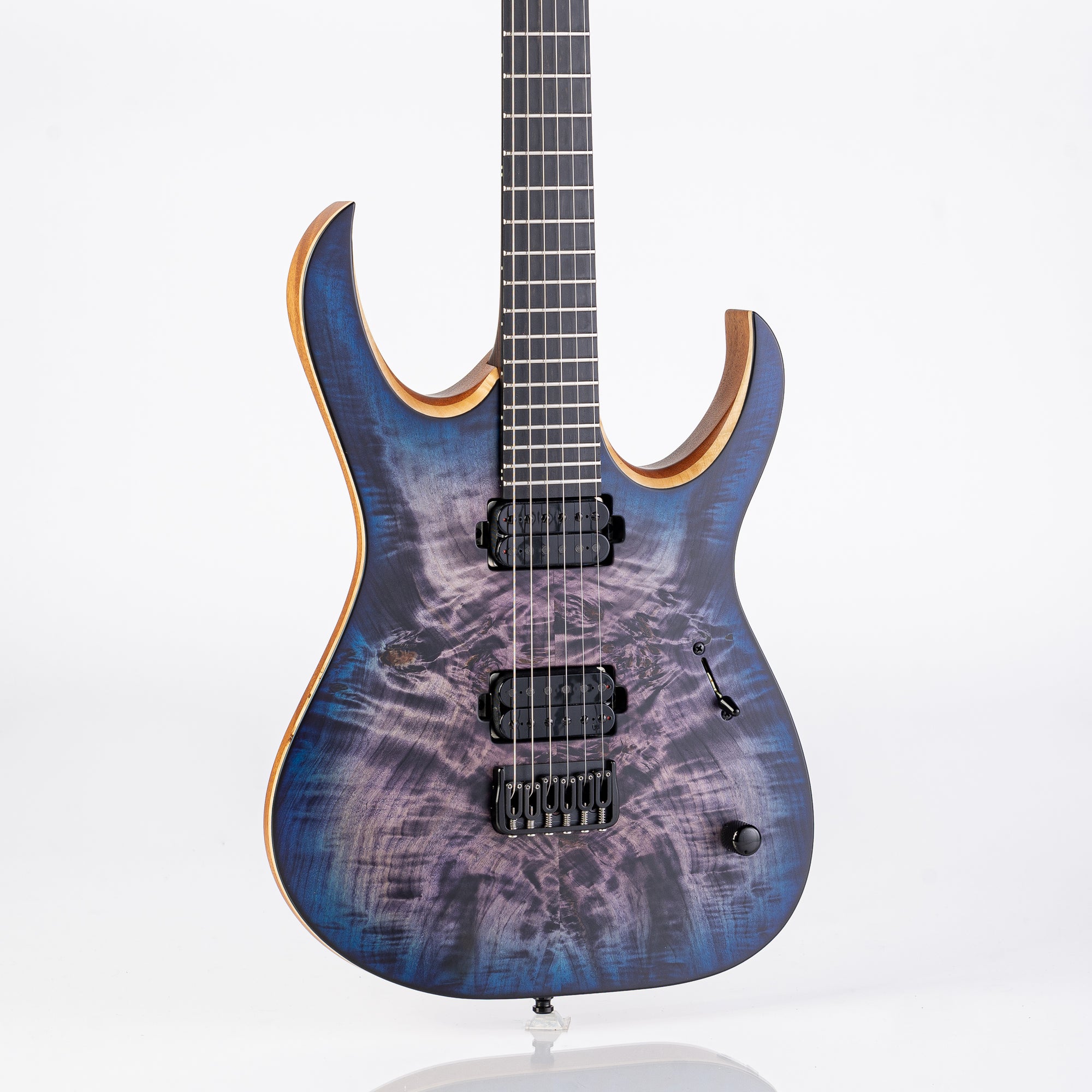 USED Mayones Duvell Elite Electric Guitar- Transparent Purple Blue Burst with Deluxe Gig Bag