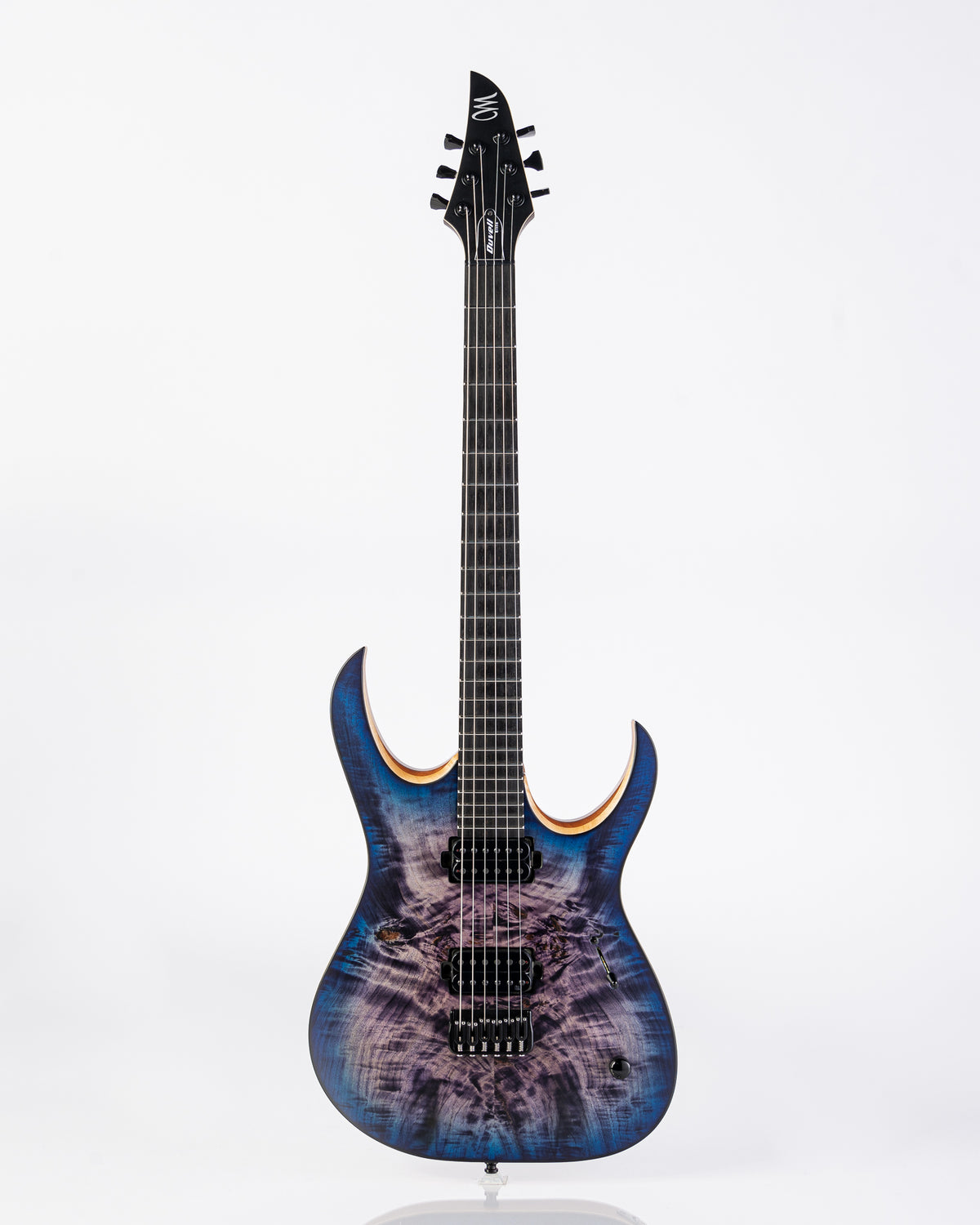 USED Mayones Duvell Elite Electric Guitar- Transparent Purple Blue Burst with Deluxe Gig Bag