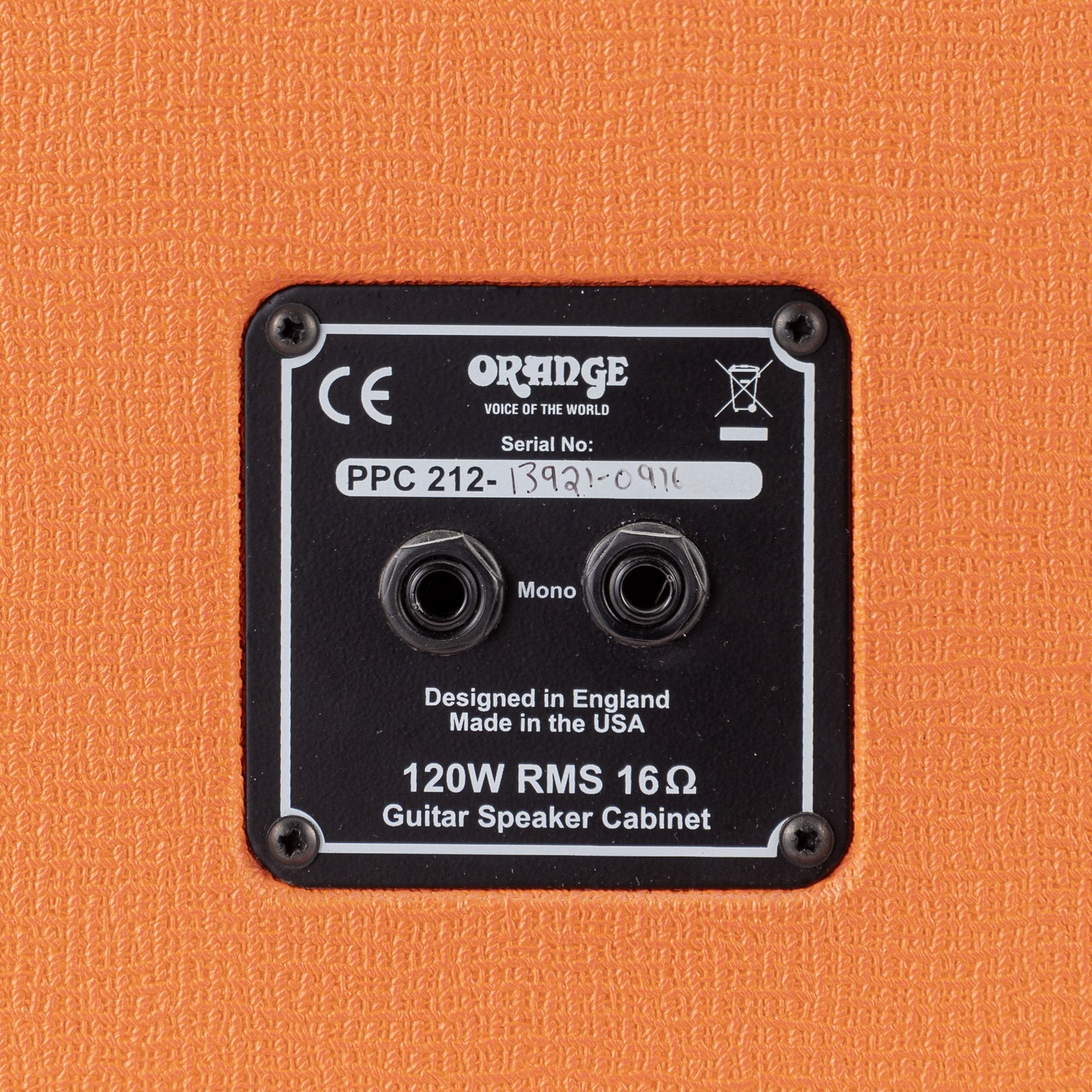 USED Orange PPC212 2x12 Closed-Back Guitar Speaker Cabinet