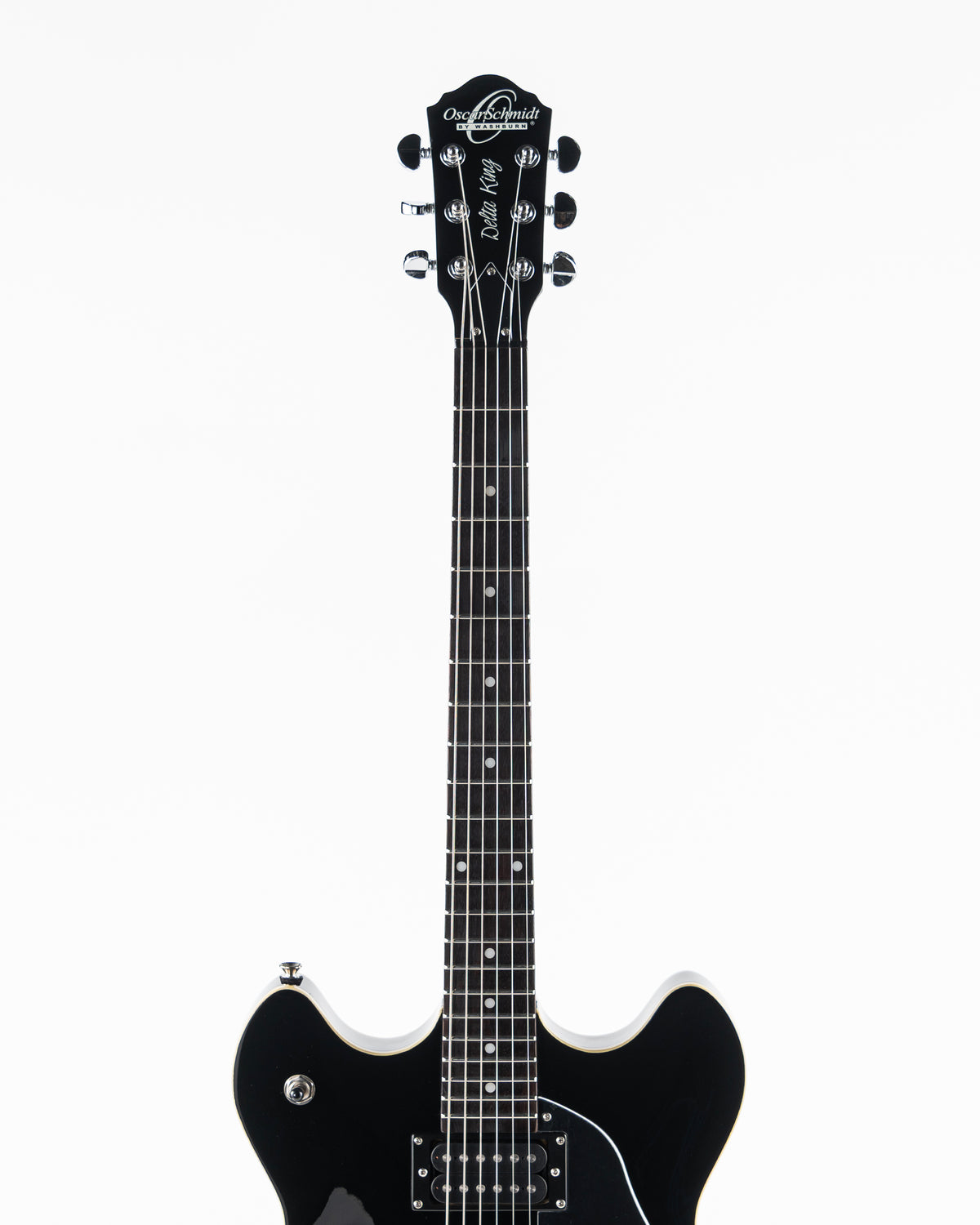 USED 2004 Oscar Schmidt by Washburn OE-30 Delta King Semi-Hollow Electric Guitar - Black