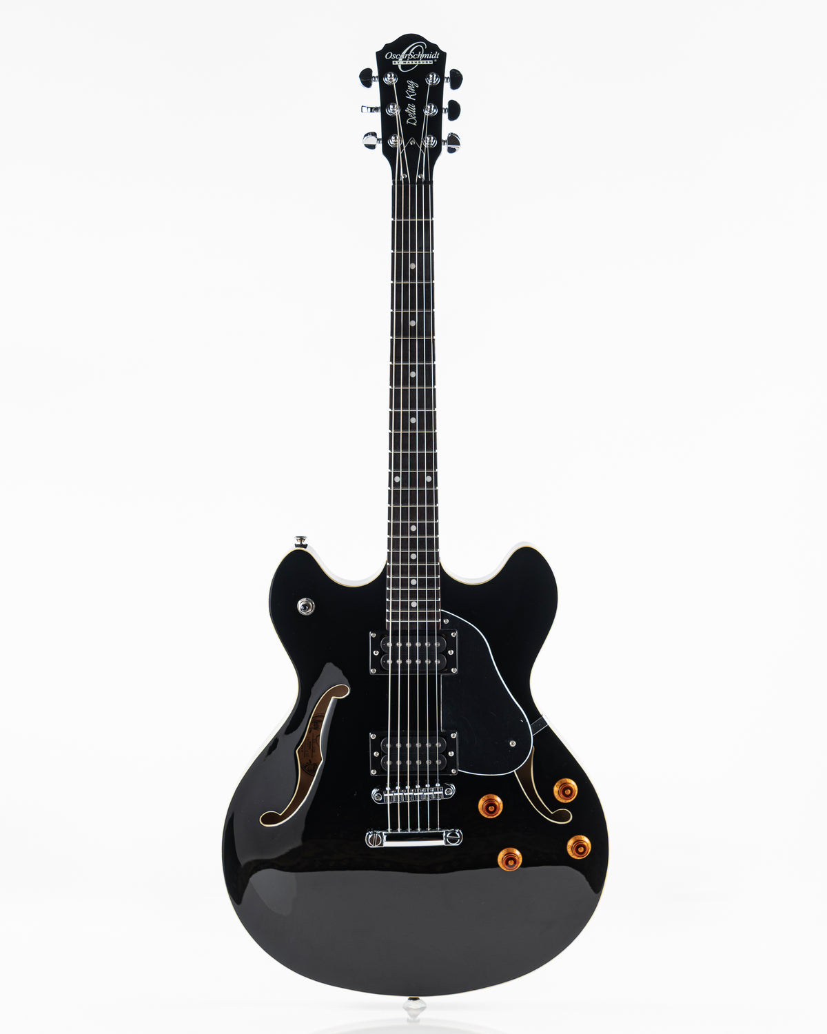 USED 2004 Oscar Schmidt by Washburn OE-30 Delta King Semi-Hollow Electric Guitar - Black