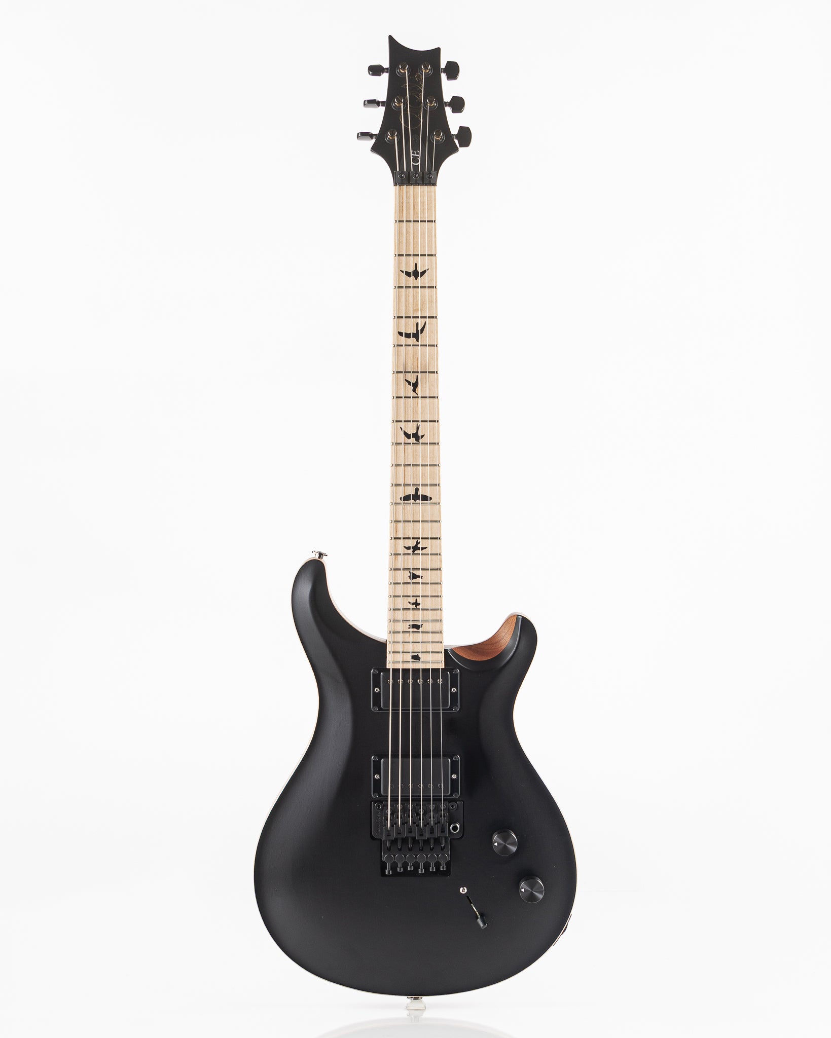 USED 2021 PRS Dustie Waring Signature CE 24 "Floyd" Electric Guitar - Satin Black Top