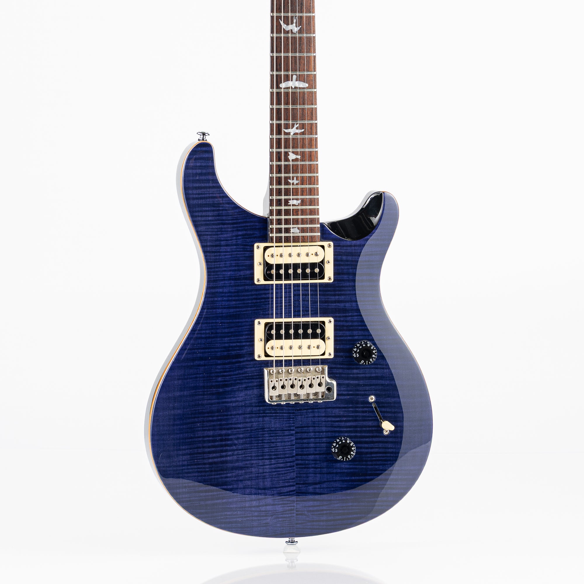 USED PRS SE Custom 24 SE Electric Guitar - Transparent Flame Blue