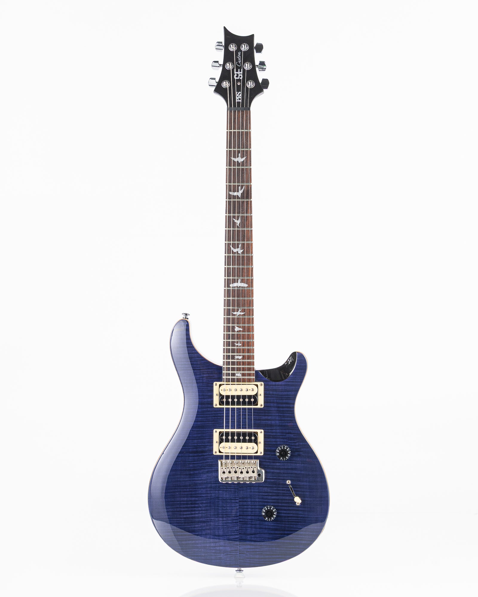 USED PRS SE Custom 24 SE Electric Guitar - Transparent Flame Blue